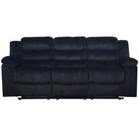 Willow Black Living Room Set with Dual Recliner