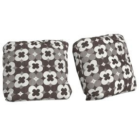 Frida Gray and White Outdoor Accent Pillow Set of 2
