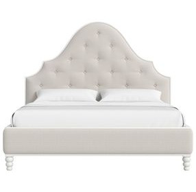 Haven Warm White and Ivory Upholstered Panel Bedroom Set