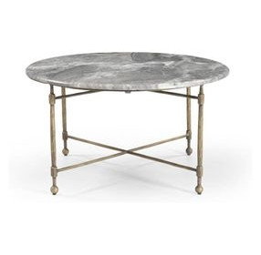 Artifacts Gray and Bronze Round Marble Top Roberti Occassional Table Set