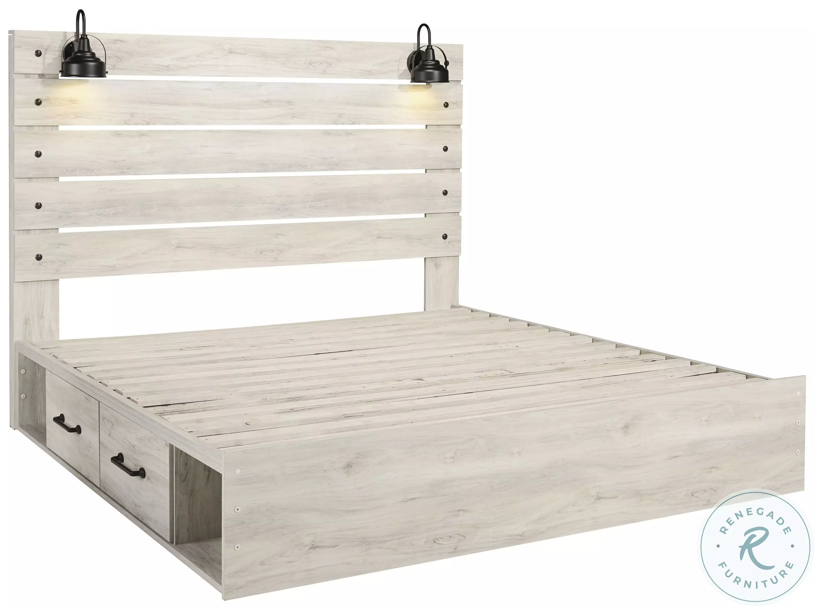 【THE WHITE COMPANY】アリババホワイトバスケット Cambeck Whitewash King Panel Bed with One Side Storage From Home