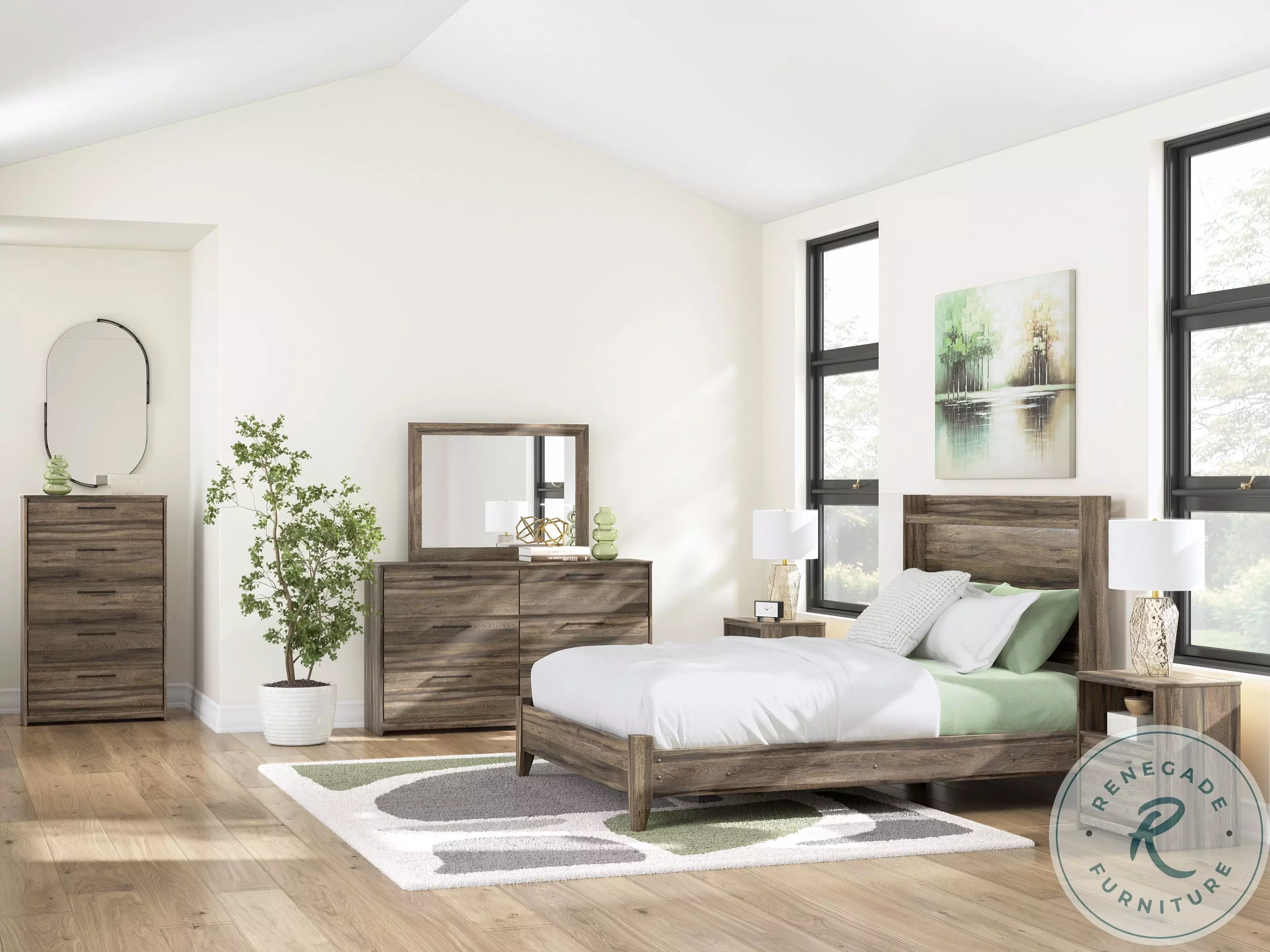 Jusika Brown Panel Bedroom Set from Ashley Furniture | Home