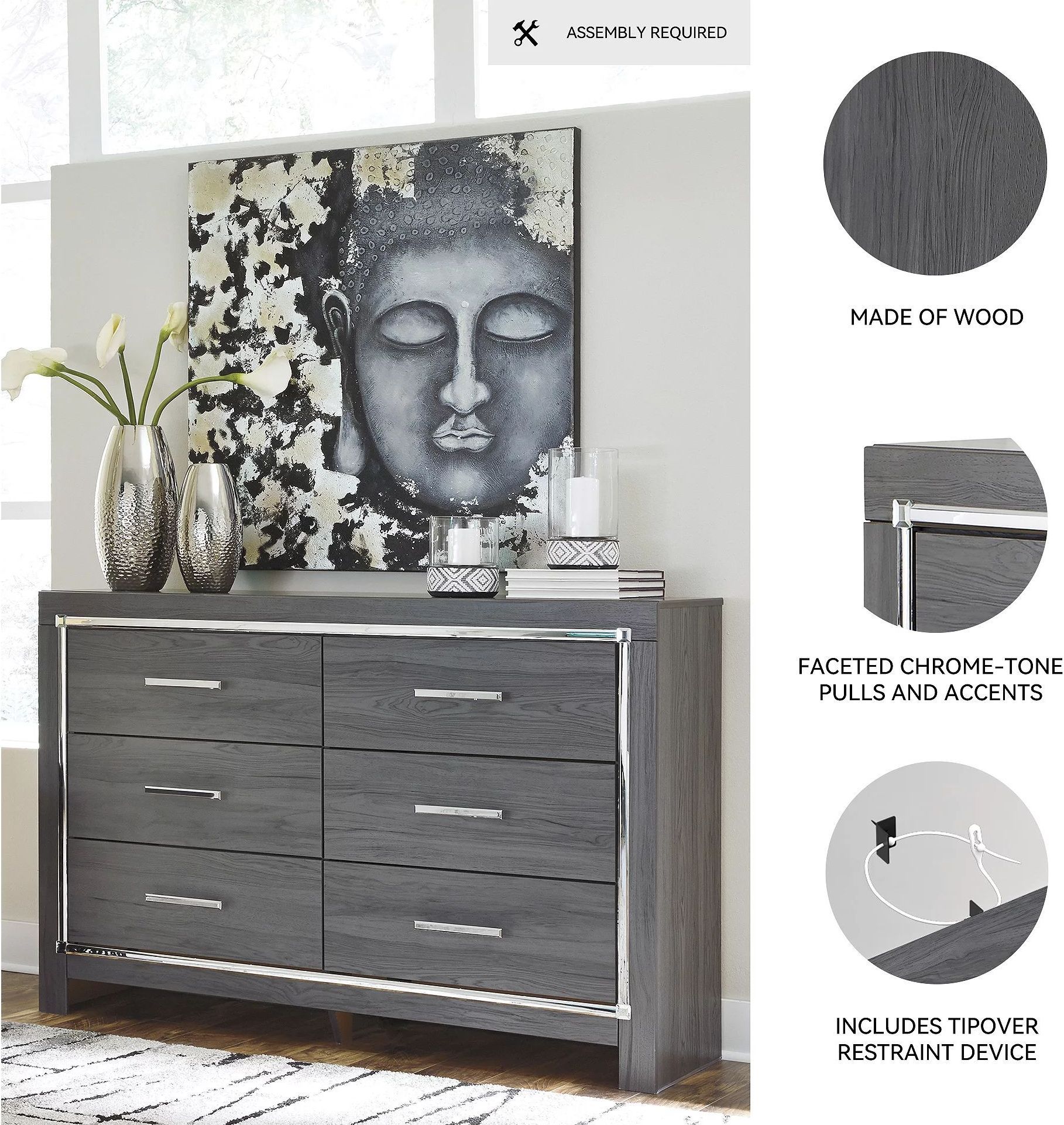 grey dresser for sale Cottage View - 6 Drawer Dresser