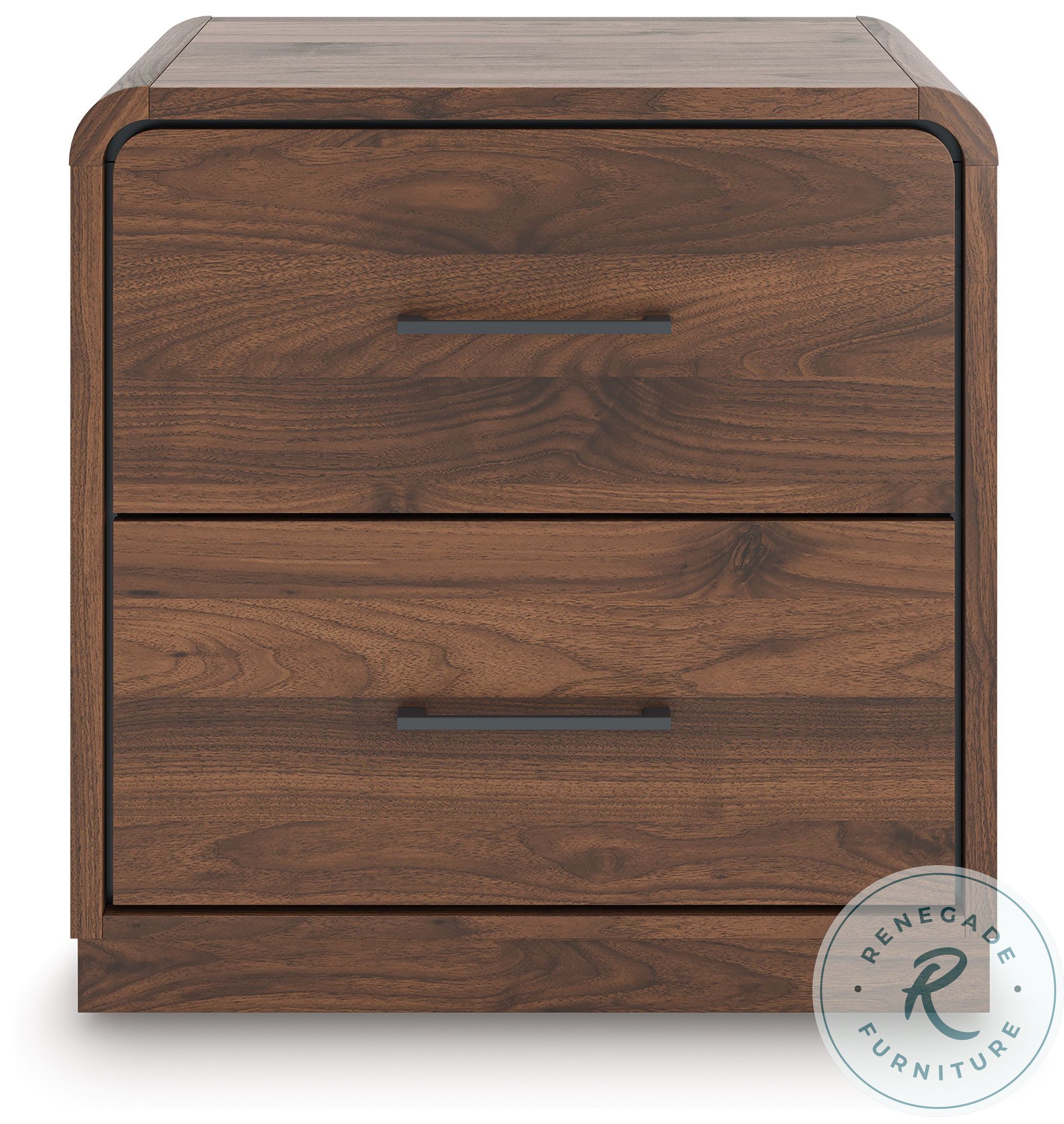 Chadworth Walnut Brown 2 Drawer Nightstand From Ashley Furniture