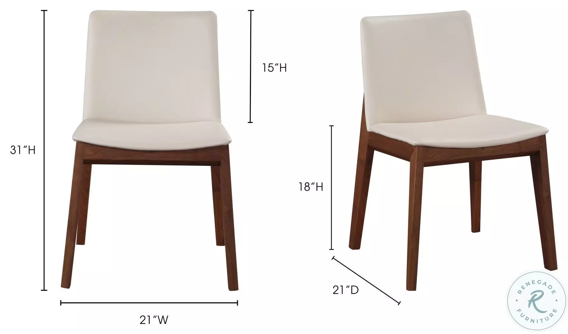 Deco Cream Dining Chair Set Of 2 From Home Gallery Stores | Home