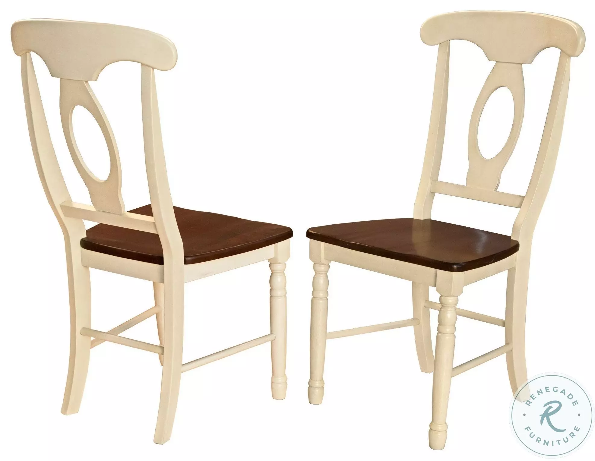 British Isles Merlot Buttermilk Napoleon Side Chair Set of 2 From