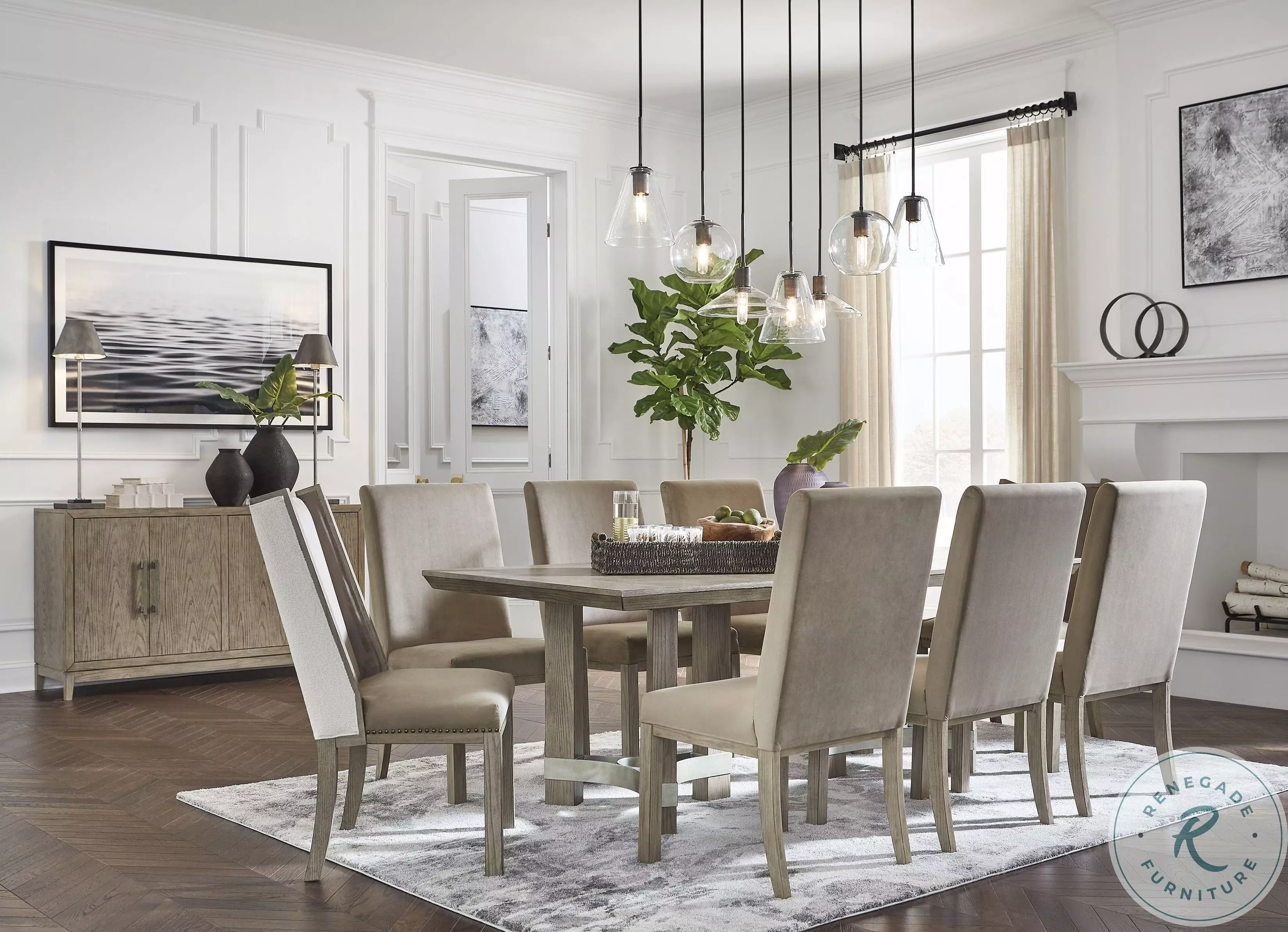 Chrestner Grey Rectangular Dining Table From Home Gallery Stores