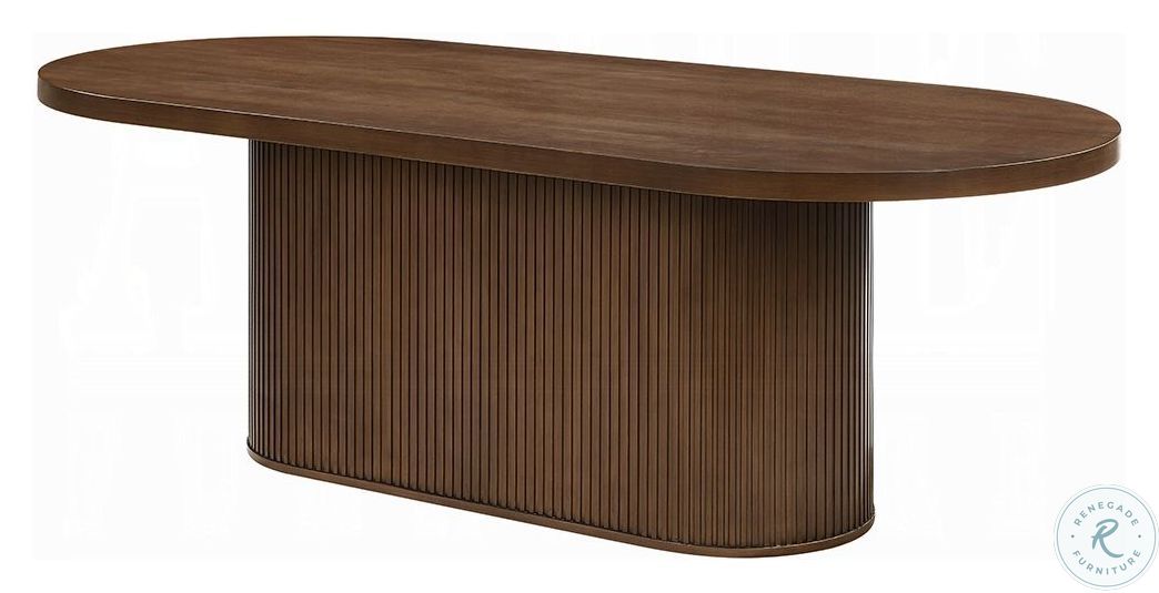 Gamarya Dark Oak Oval Dining Room Set from ACME Furniture