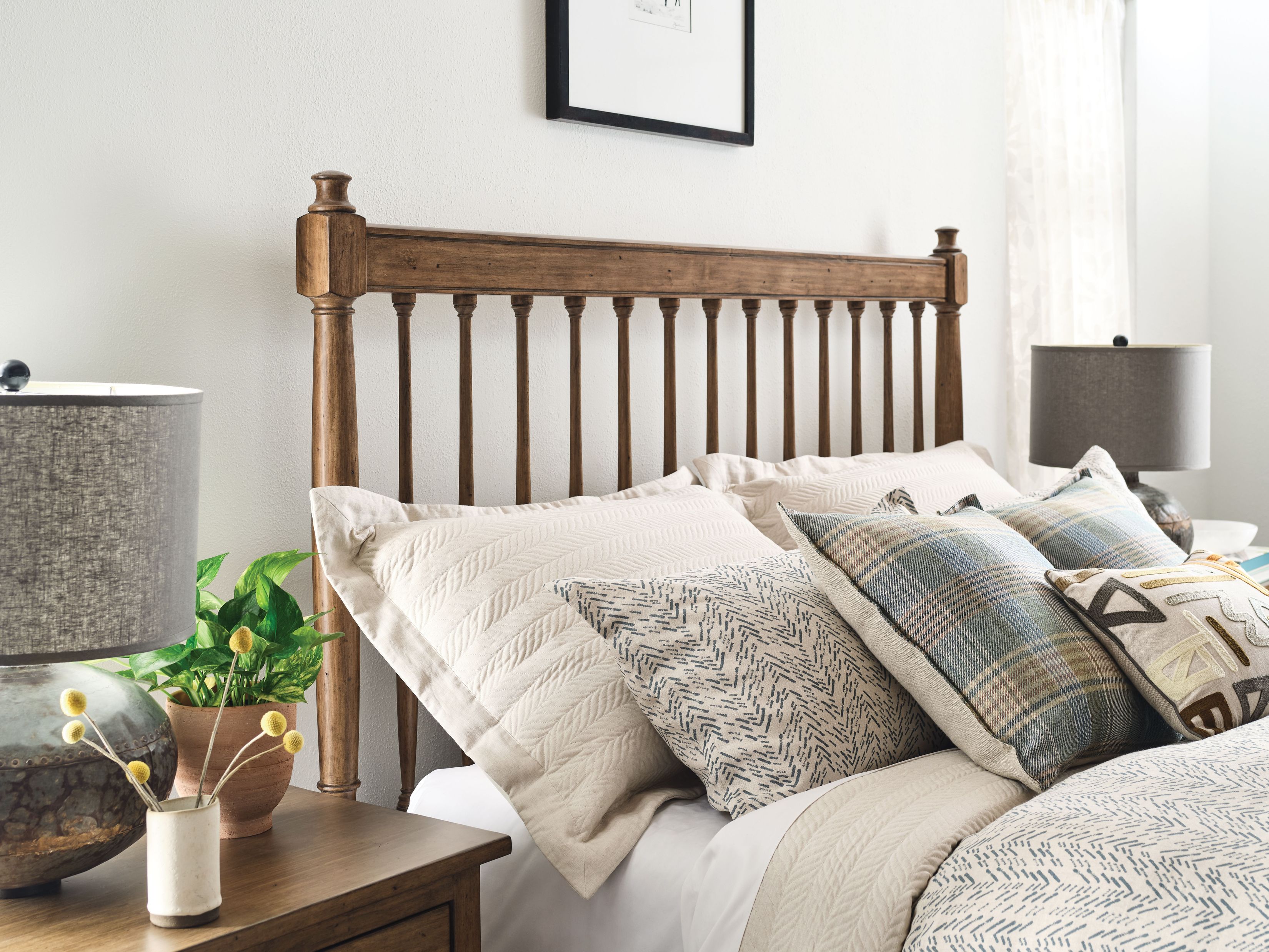 Arbor Bark Spindle Low Profile Bedroom Set from Kincaid Furniture