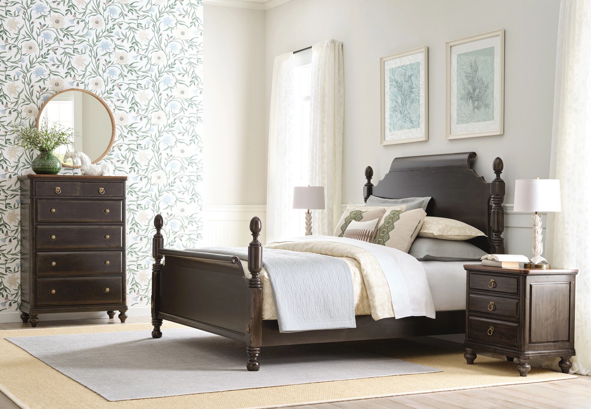 Brighton Black Queen Poster Bed from Kincaid Furniture | Coleman