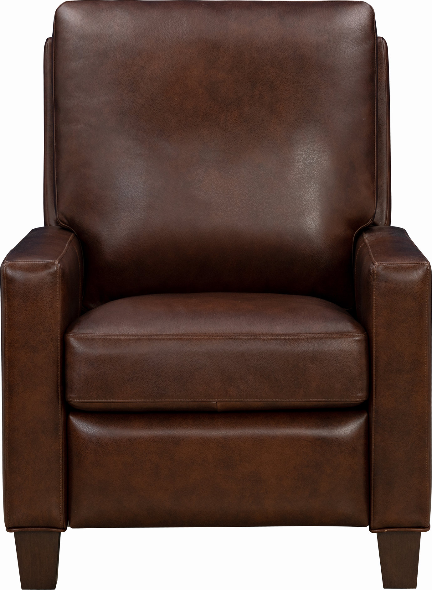 Fairview Oregan Oak Leather Push Thru The Arms Recliner from