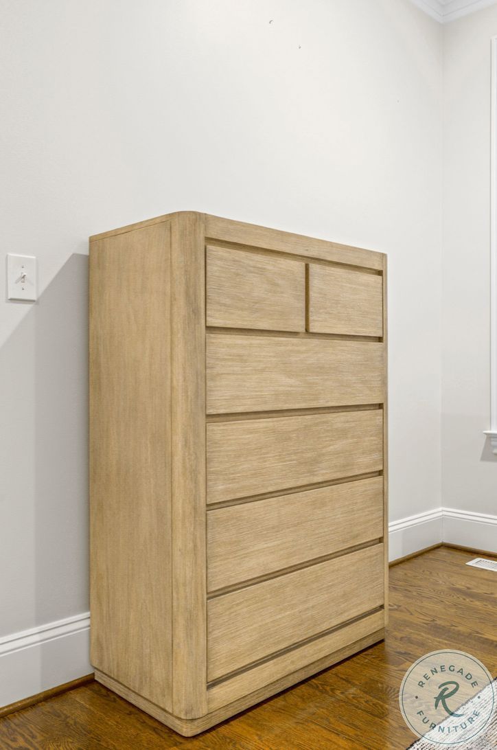 Oakridge Stylish Weathered Tan Natural 6 Drawer Chest From Marra