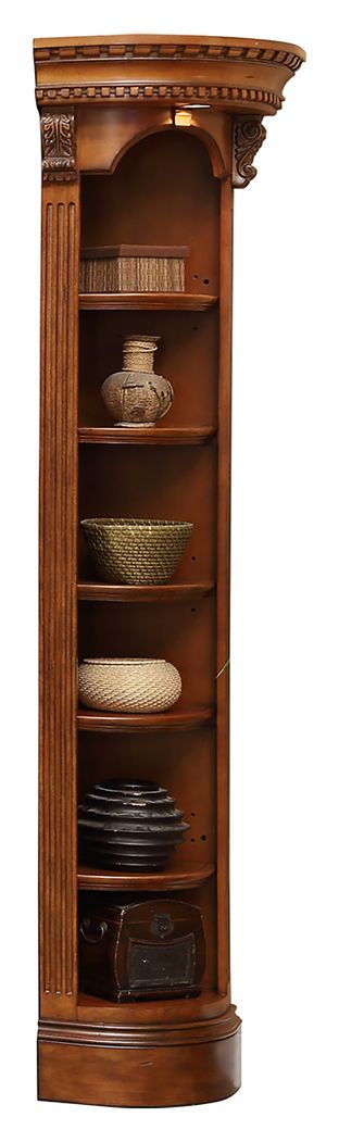 Huntington Antique Vintage Pecan 4 Piece Small Entertainment Wall