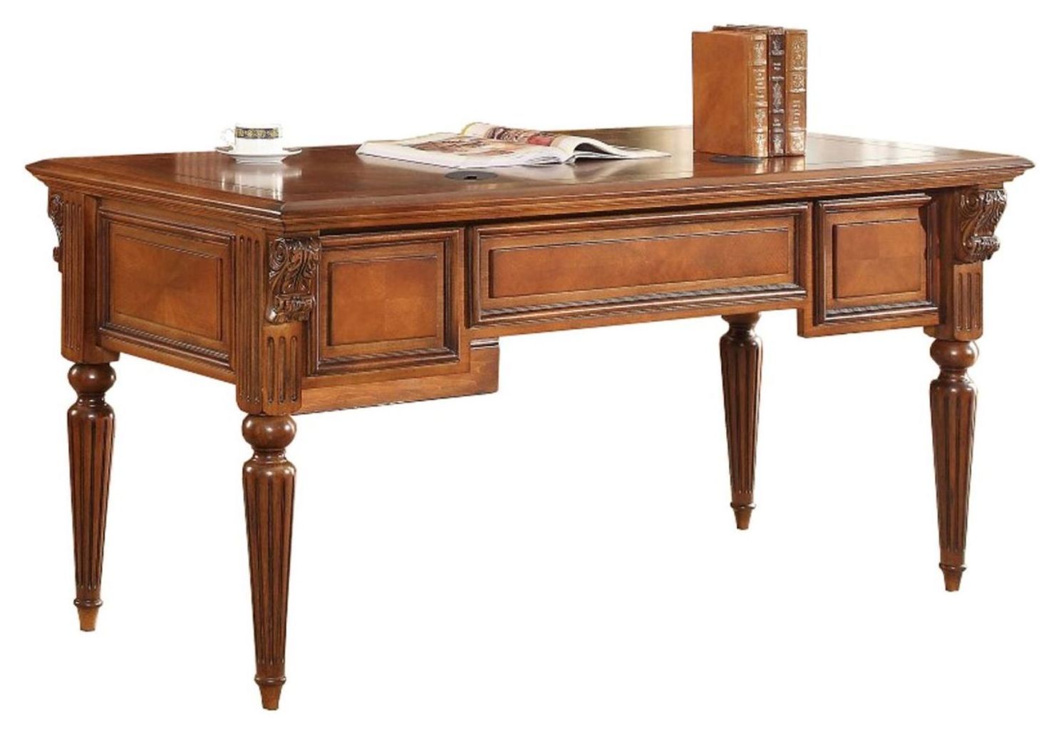 Huntington Antique Vintage Pecan Writing Desk From Home Gallery