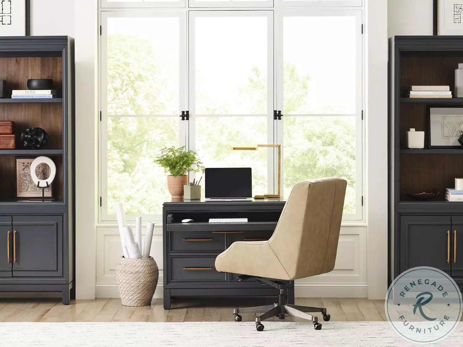 Alexander Midnight Workstation 4 Drawer Combo File Cabinet