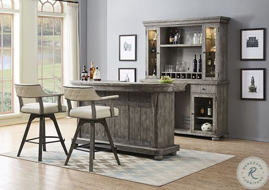 PGA Distressed Gray Deluxe Bar Set 092195BT