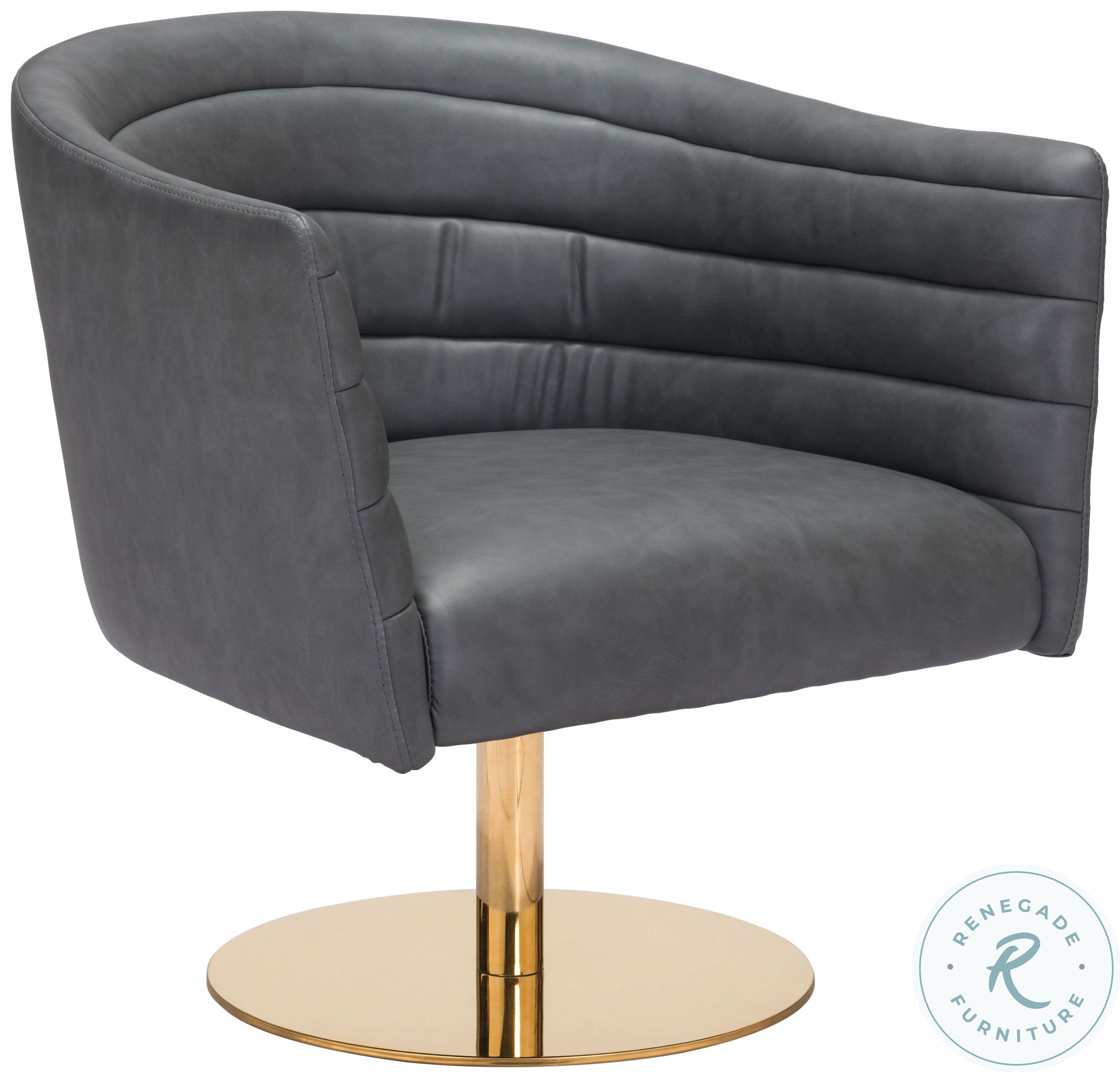 Justin Gray Swivel Accent Chair 102048