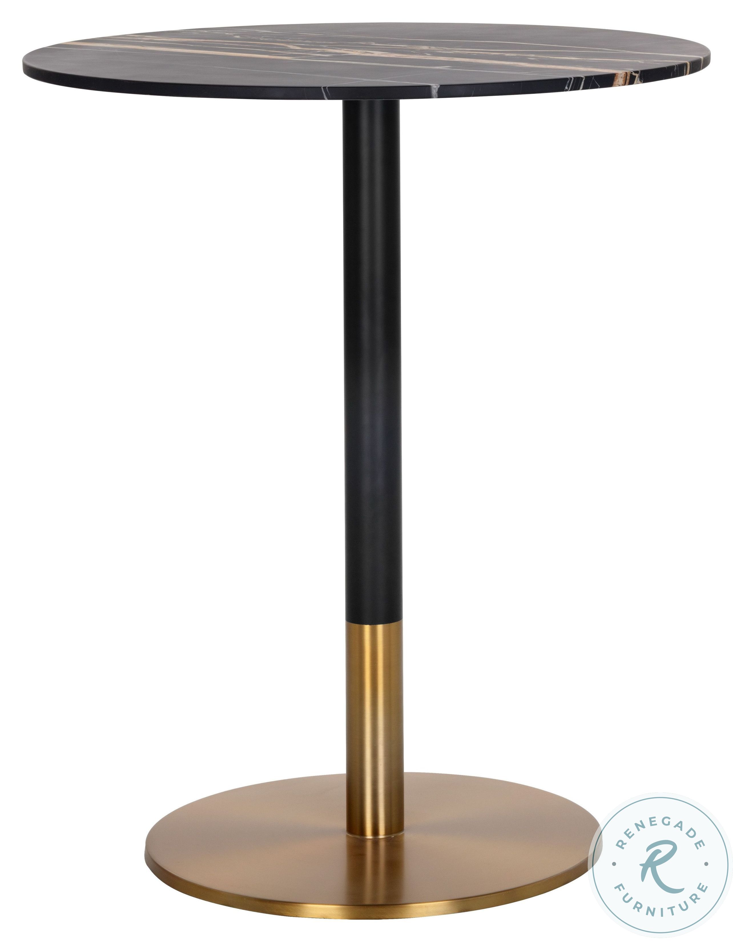 Ikon Massie Black And Gold Bar Table | HomeGalleryStores.com | 105681