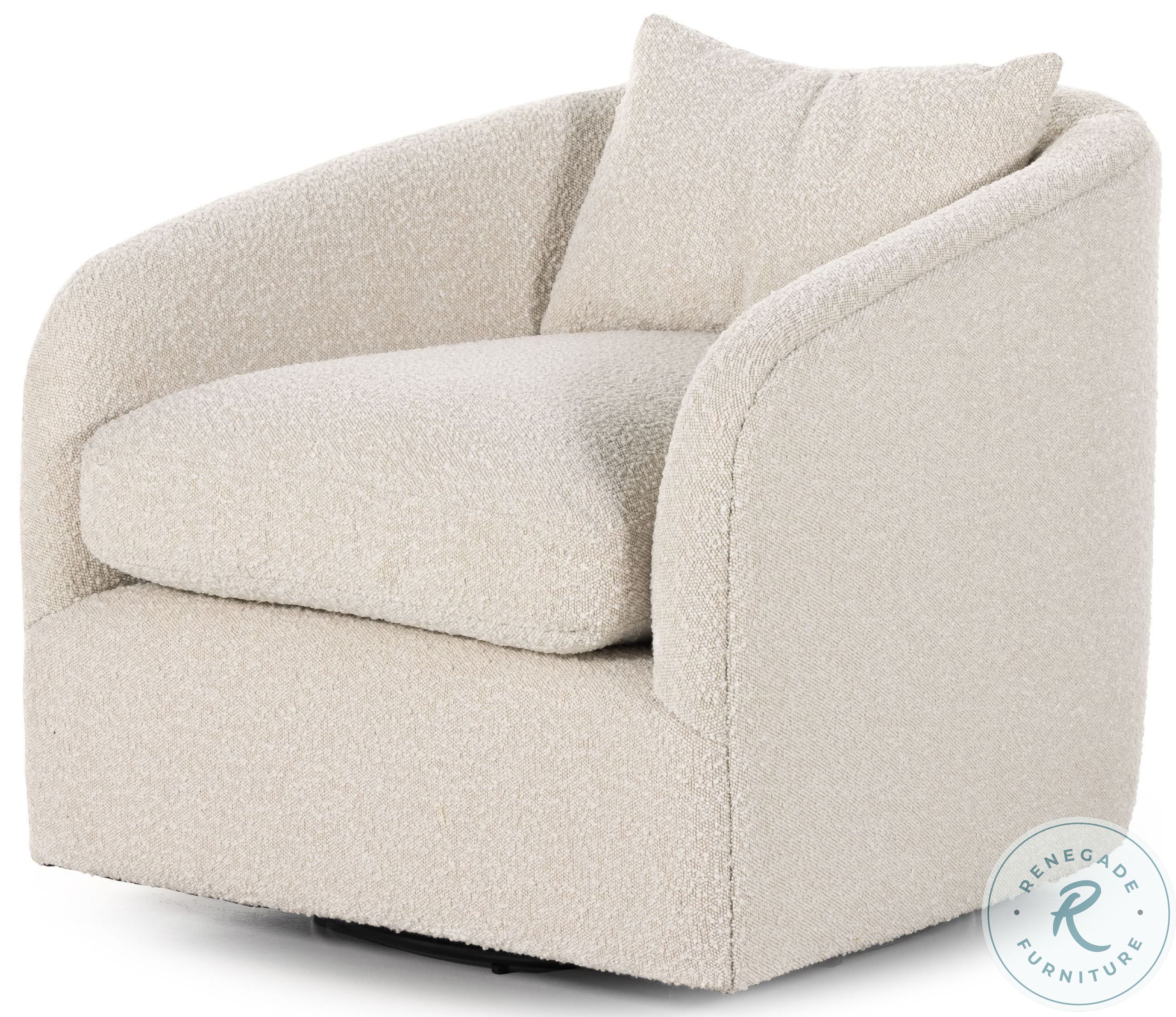 Topanga Knoll Natural Swivel Chair from Four Hands Coleman Furniture