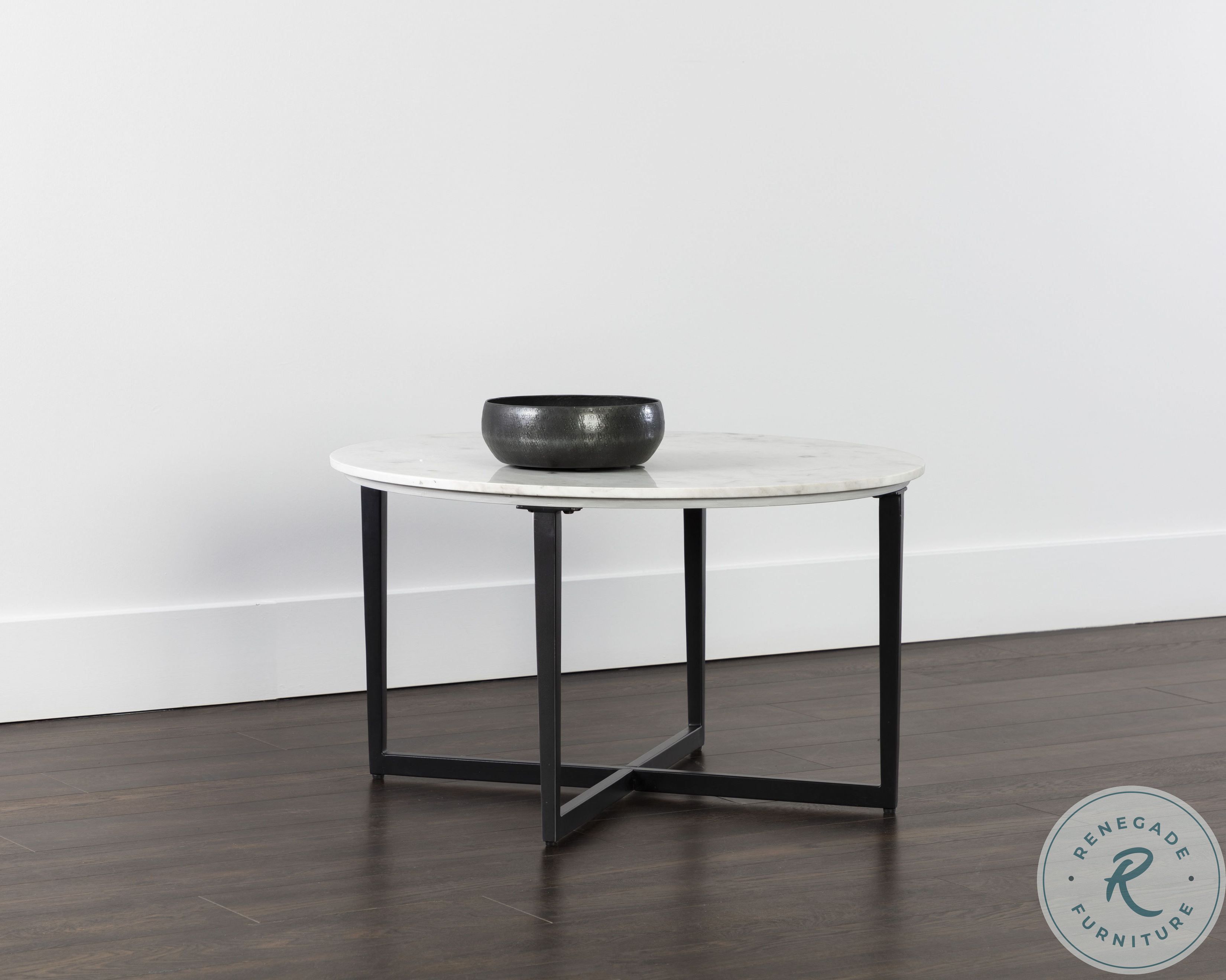 Nayeli White And Black Coffee Table 107340