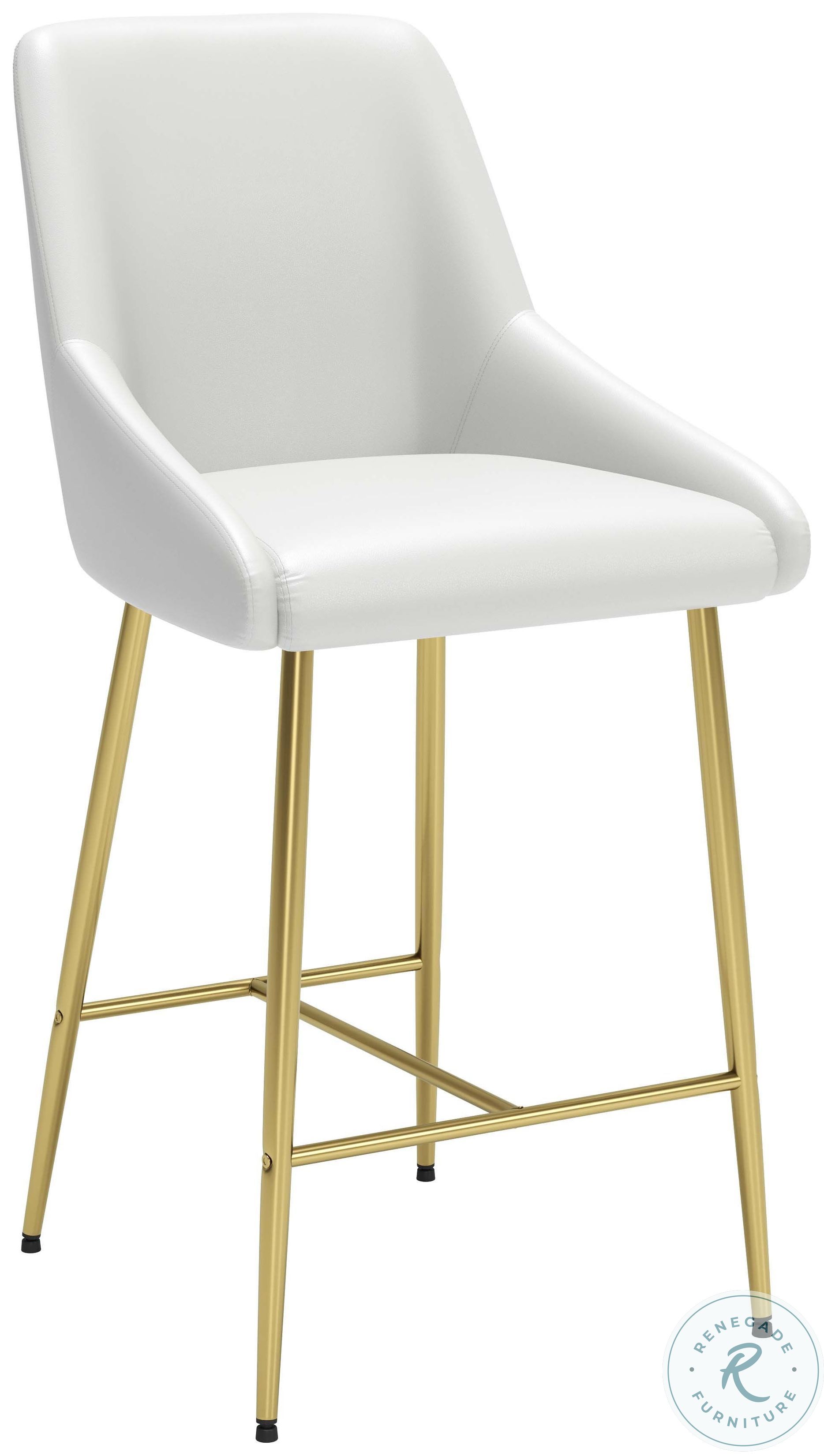 Madelaine White Counter Height Chair 109378