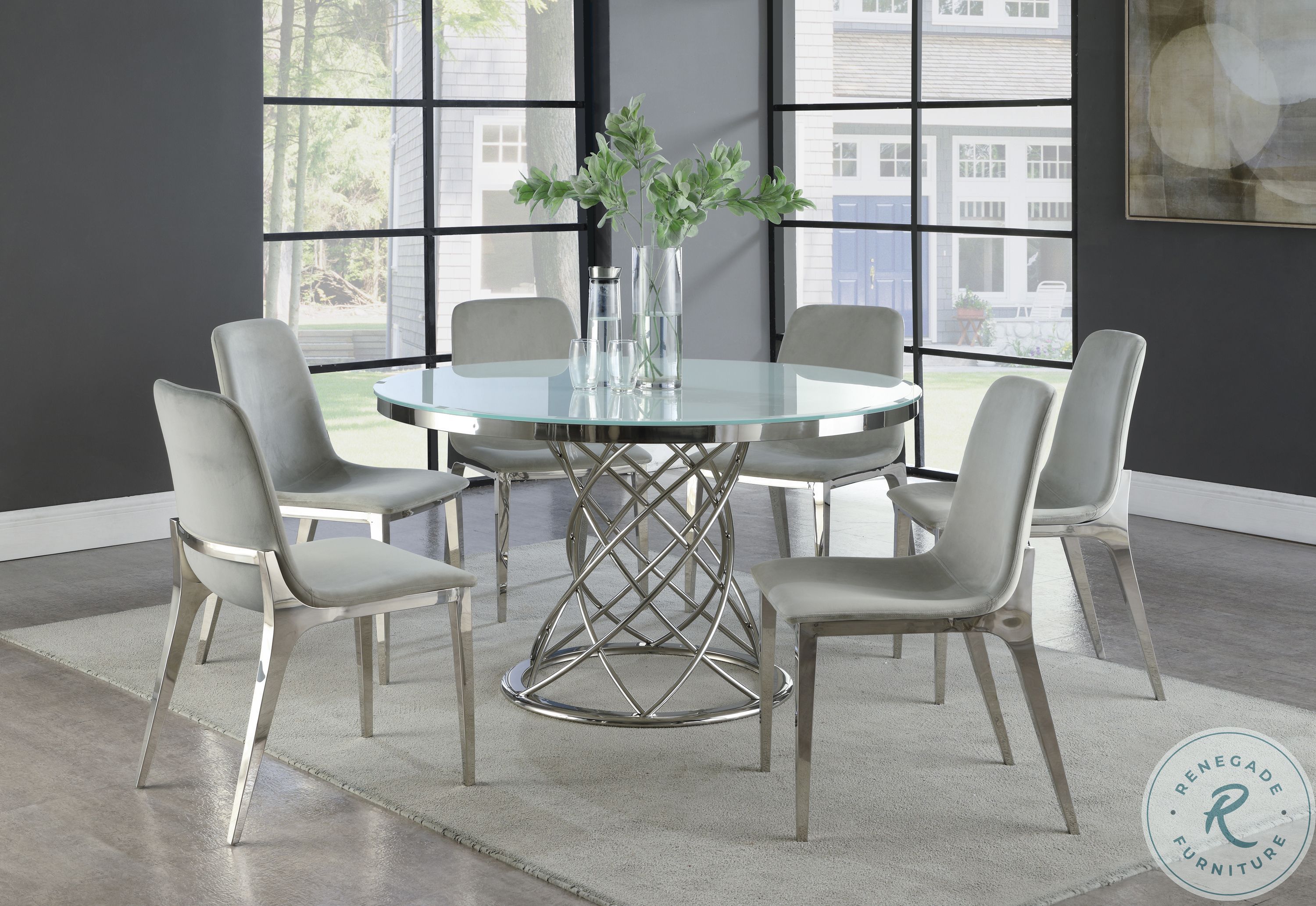 Irene Light Grey Dining Chair Set Of 4 110402