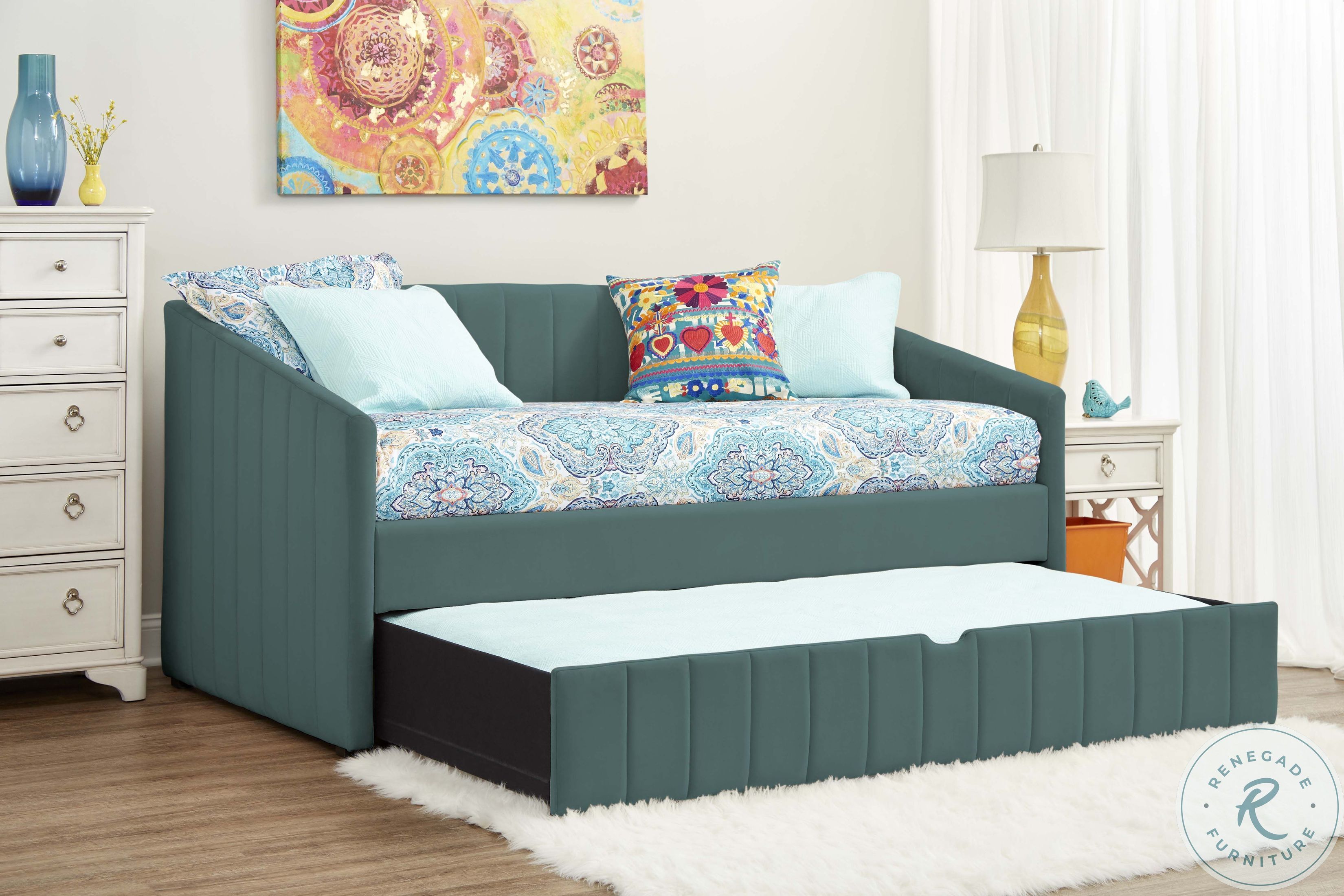 Camden Bali Upholstered Twin Daybed With Trundle HomeGalleryStores
