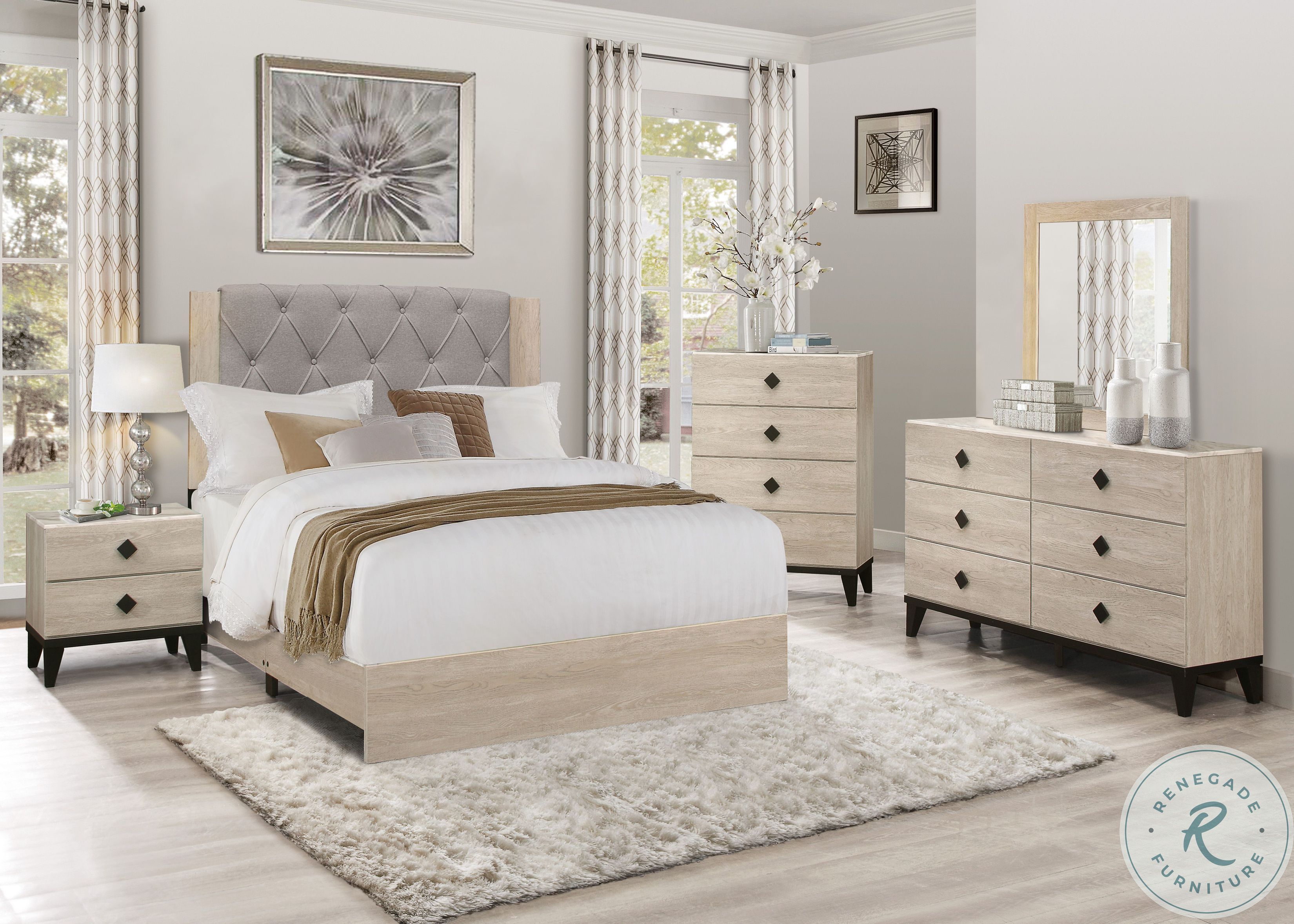 Whiting Cream Panel Bedroom Set 15241