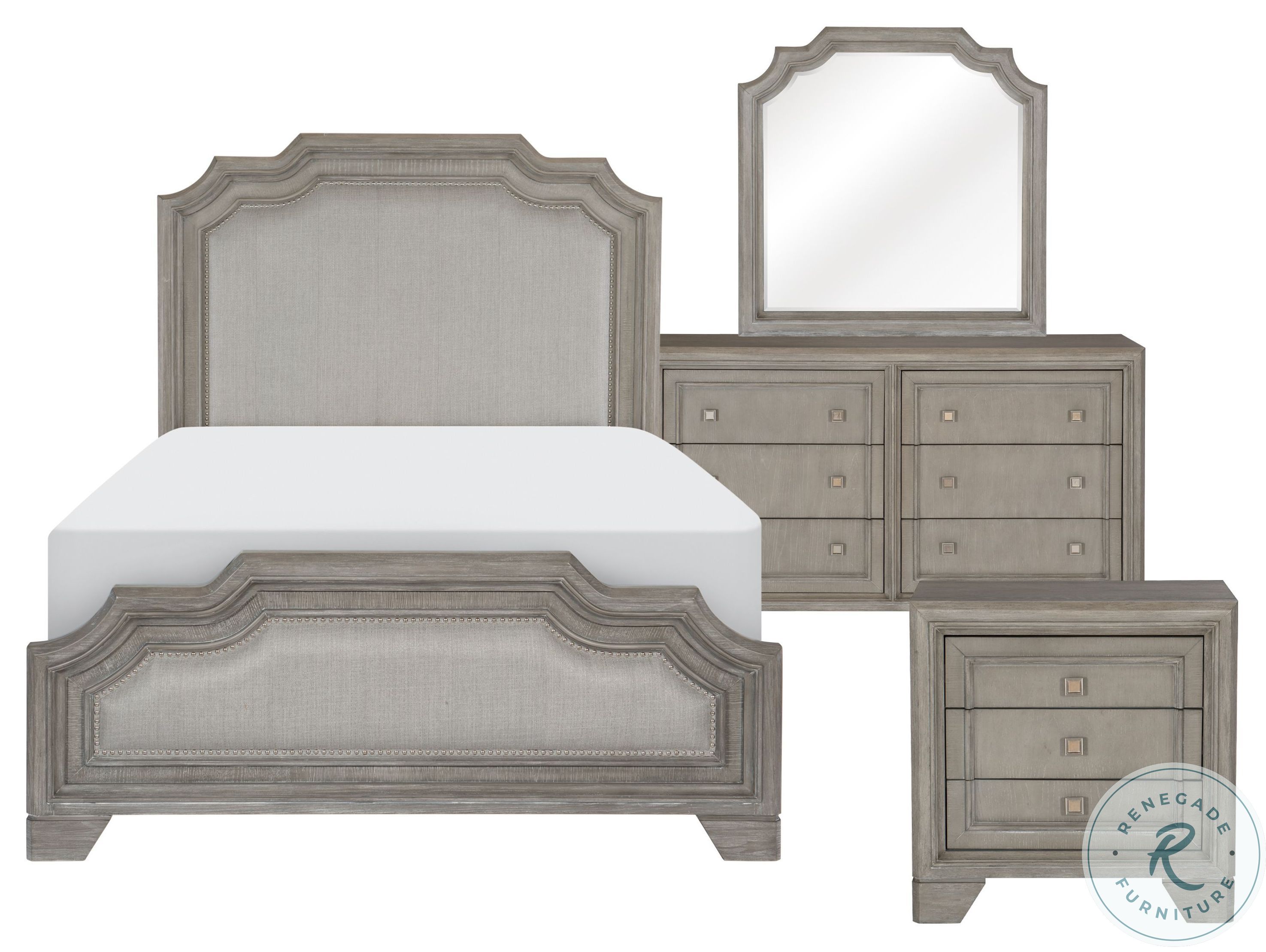 Colchester Driftwood Gray Panel Bedroom Set