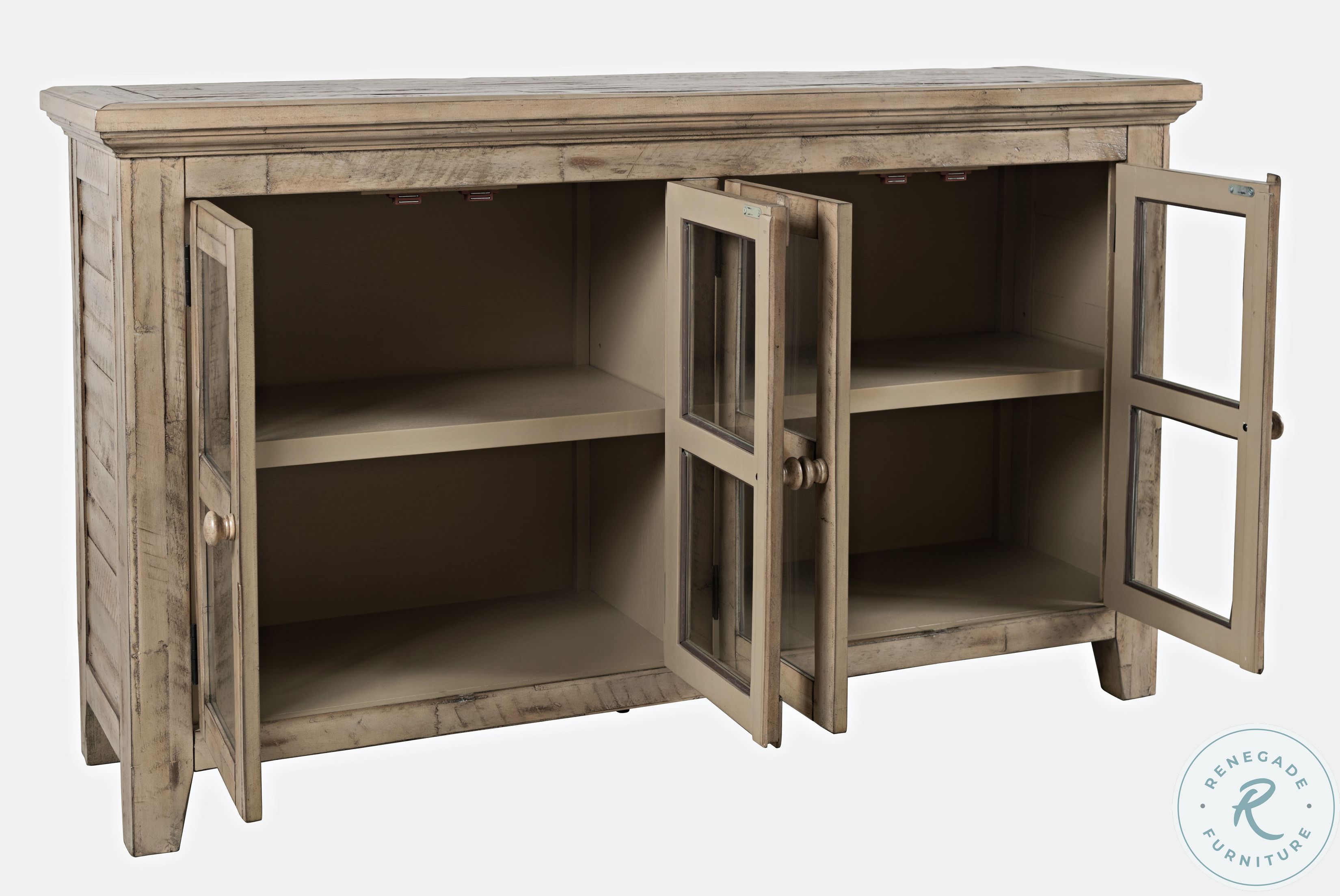 Rustic Shores Watch Hill Distressed Weathered Grey 54" Accent