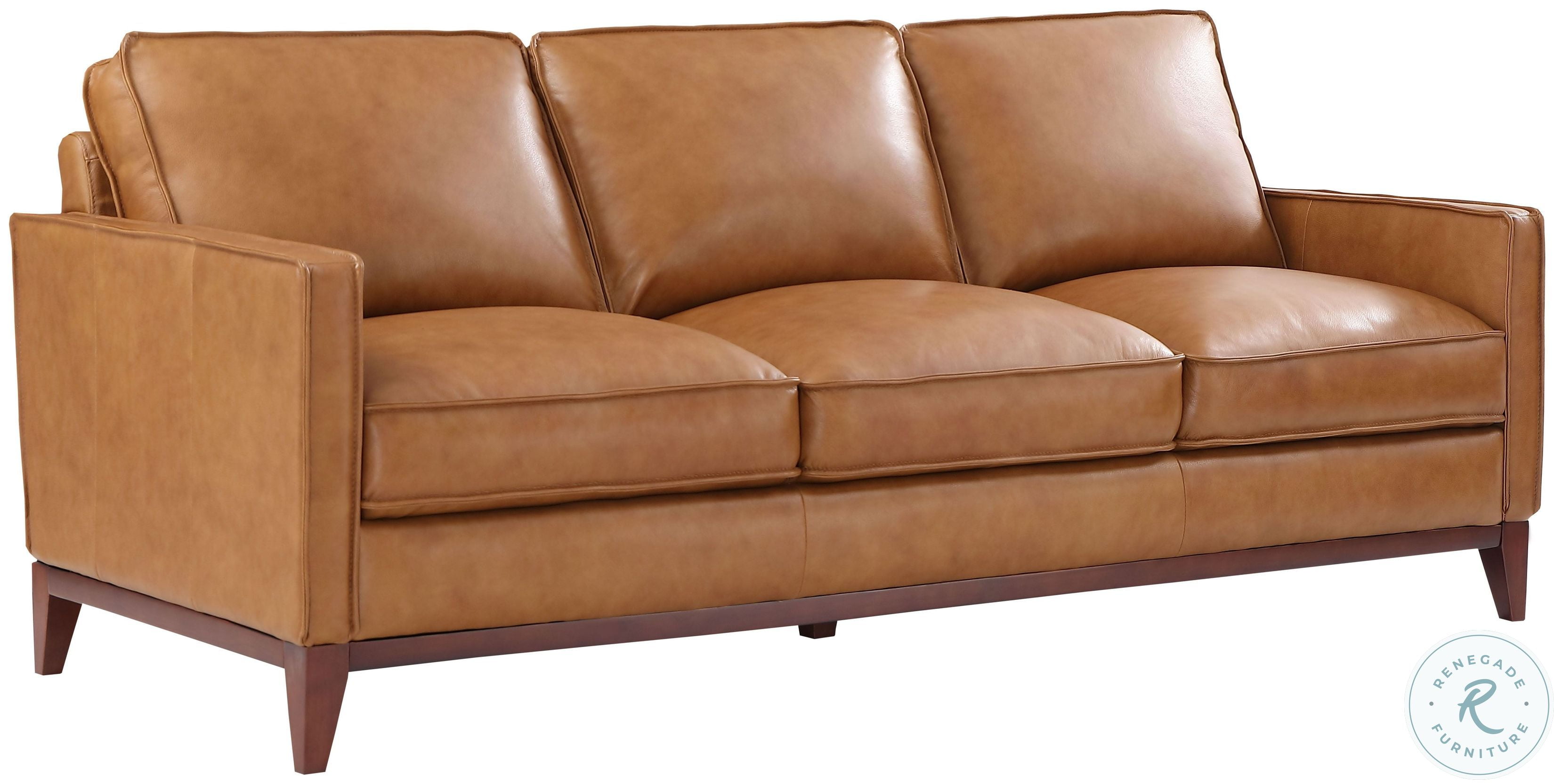 Newport Camel Leather Sofa 1669