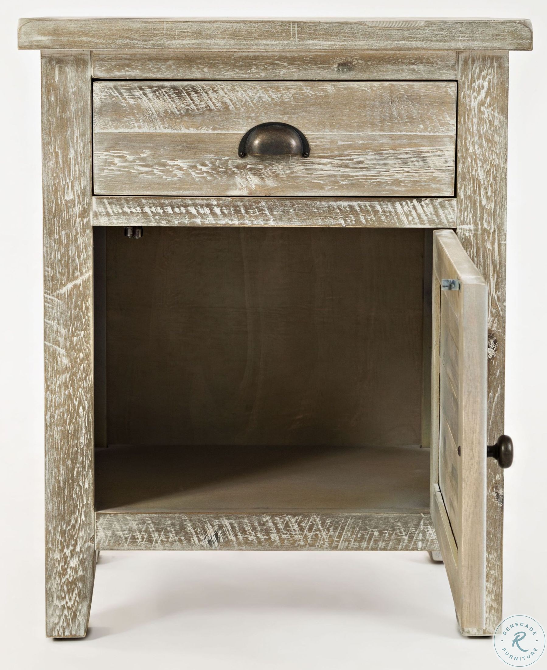 Artisans Craft Washed Grey Accent Table
