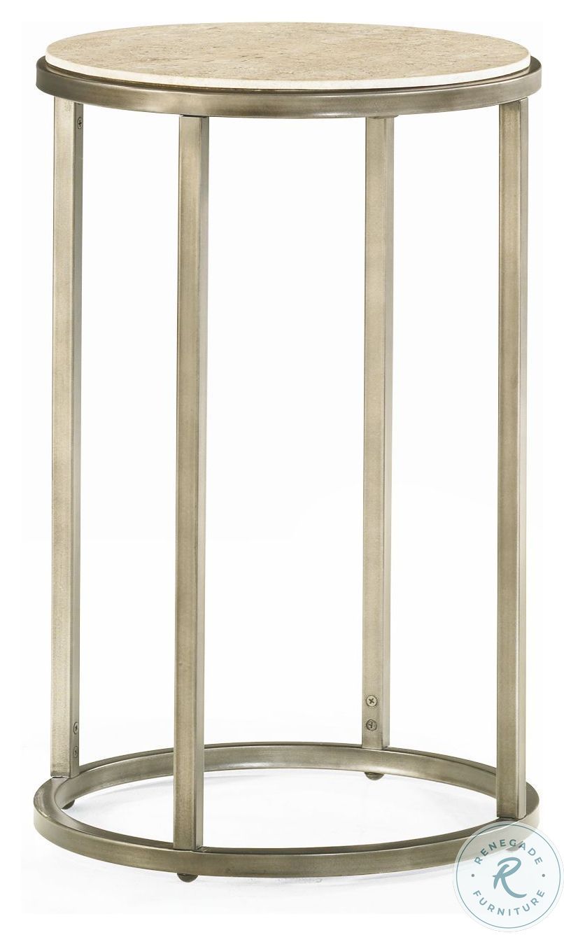 Modern Basics Natural Travertine Round End Table | HomeGalleryStores ...