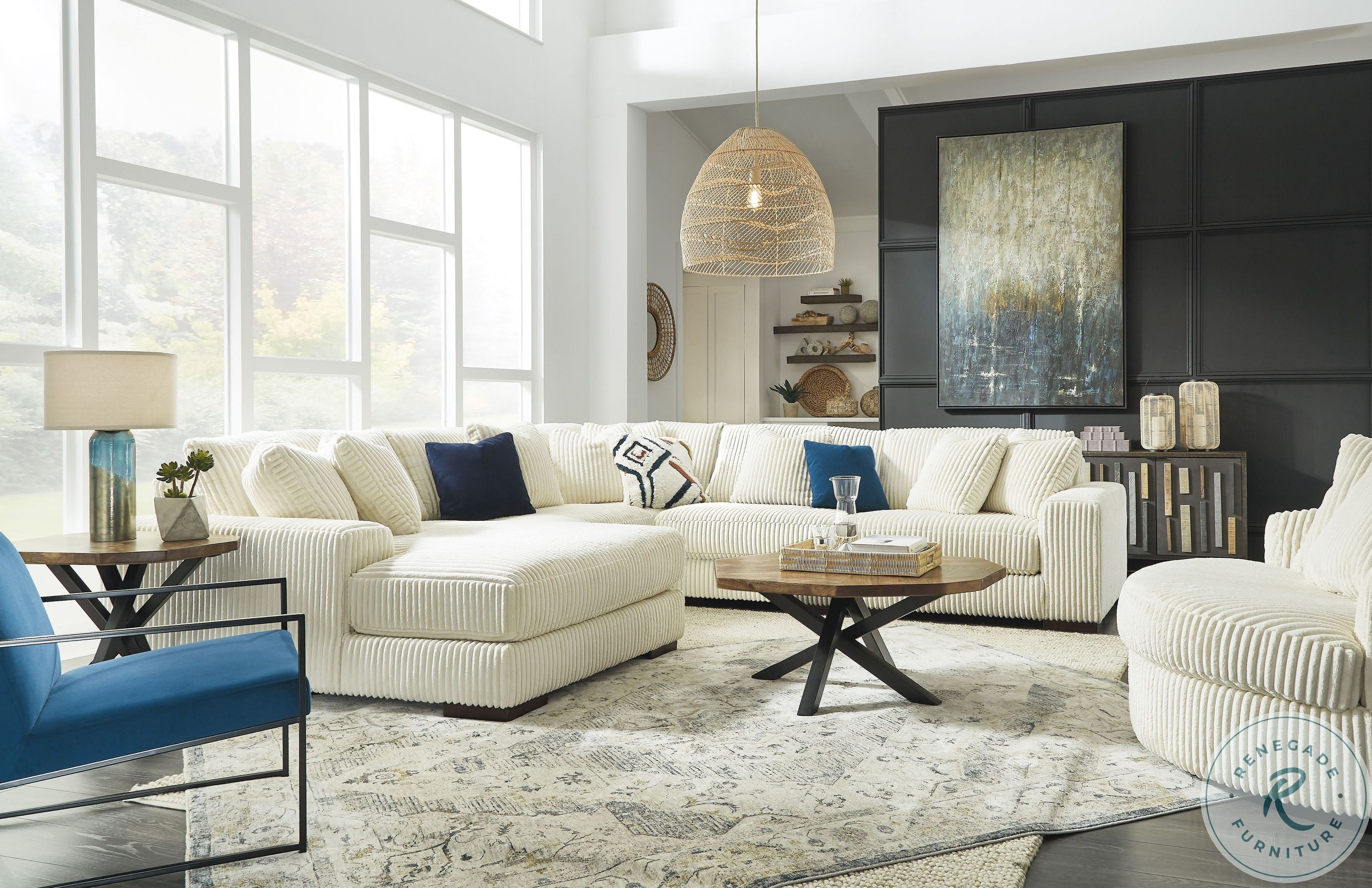 Lindyn Ivory LAF Chaise Sectional from Ashley Furniture Home Gallery