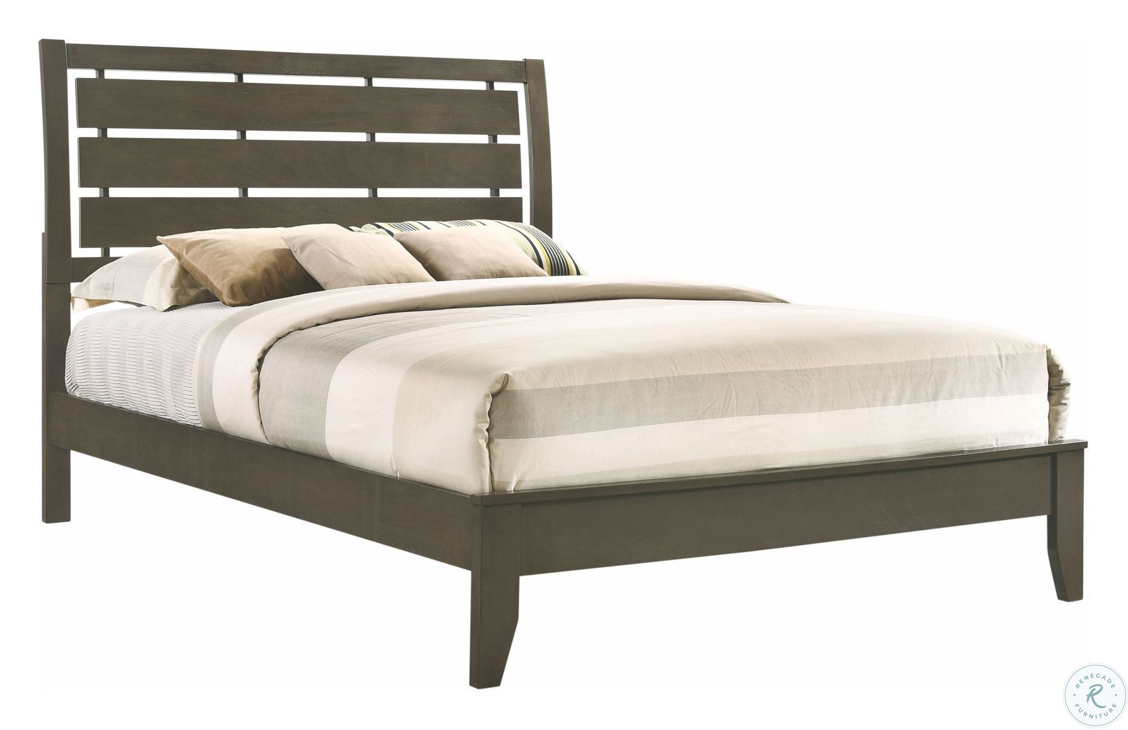 Serenity Mod Gray King Panel Bed | HomeGalleryStores.com | 215841KE