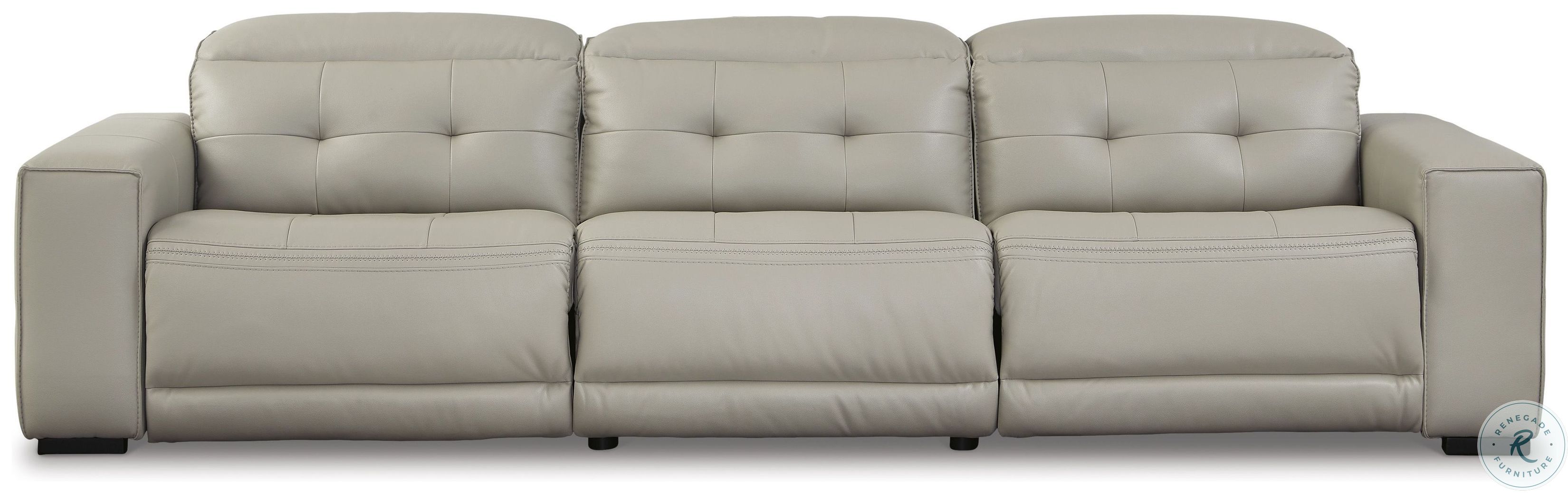 Leadman Dove Gray 3 Piece Power Reclining Sofa From Ashley Furniture