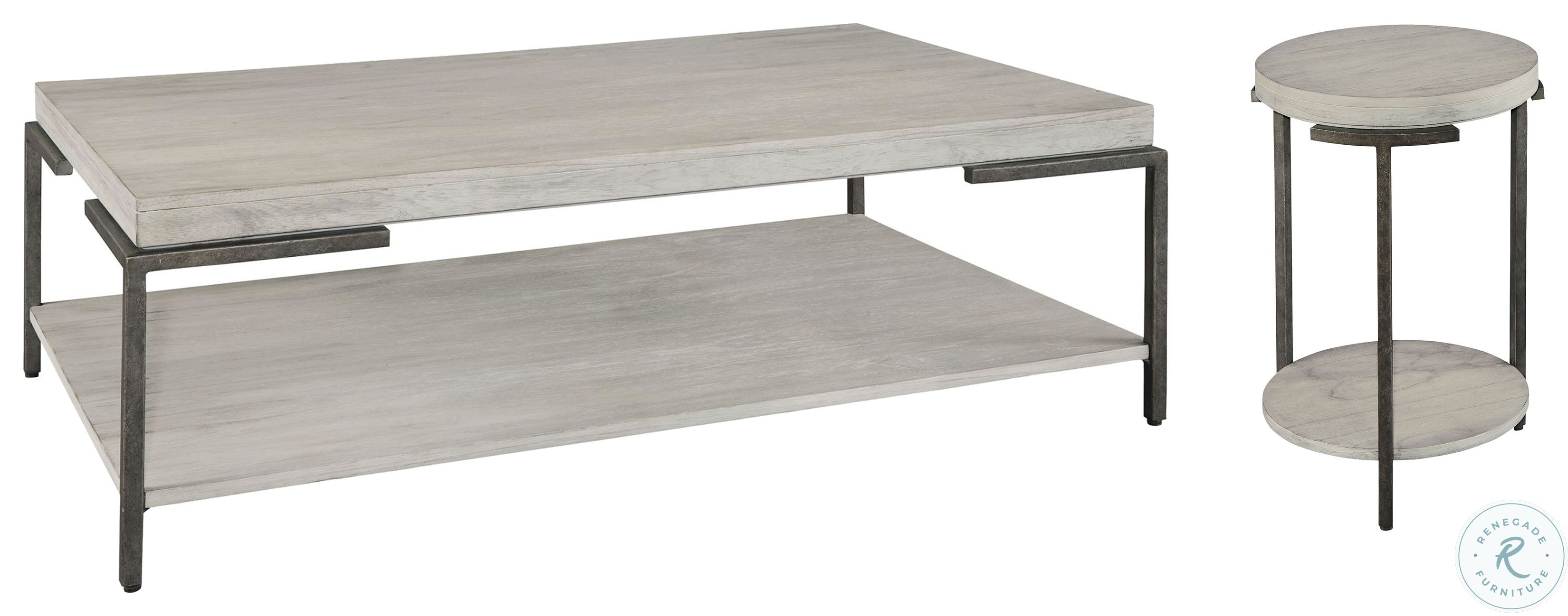 24100 Sierra And Black Rectangle Coffee Table
