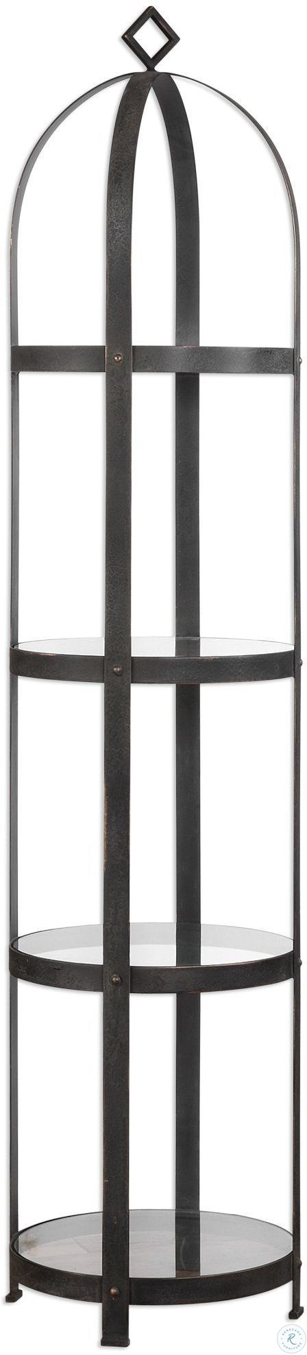 Welch Industrial Iron Black Etagere