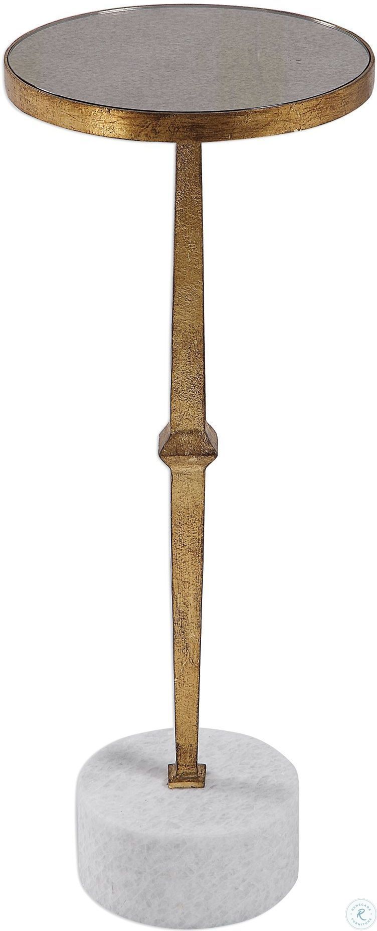 Miriam Antique Gold Round Accent Table 24882