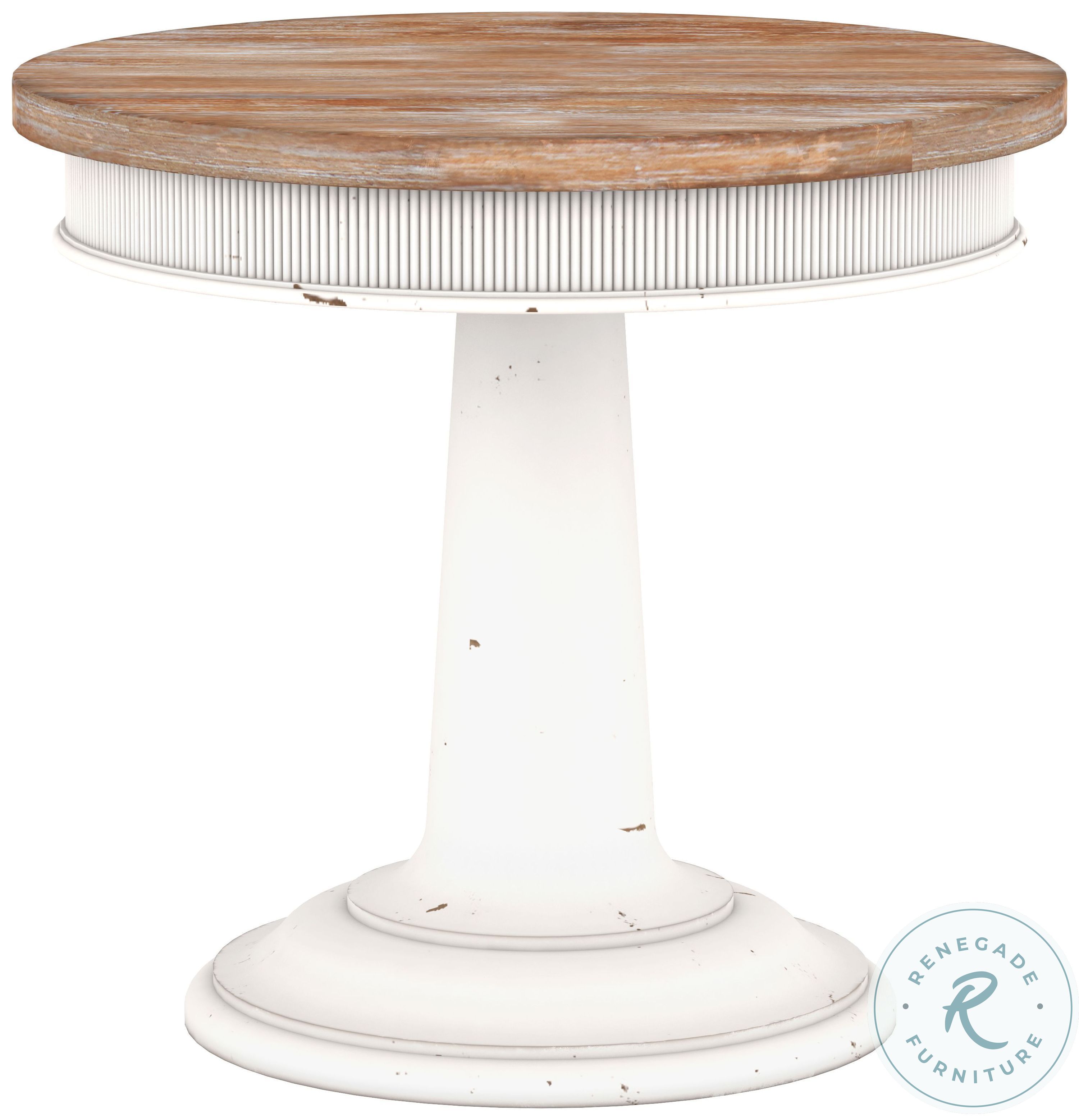 Palisade Brown And Off White Round End Table From ART Home Gallery Stores