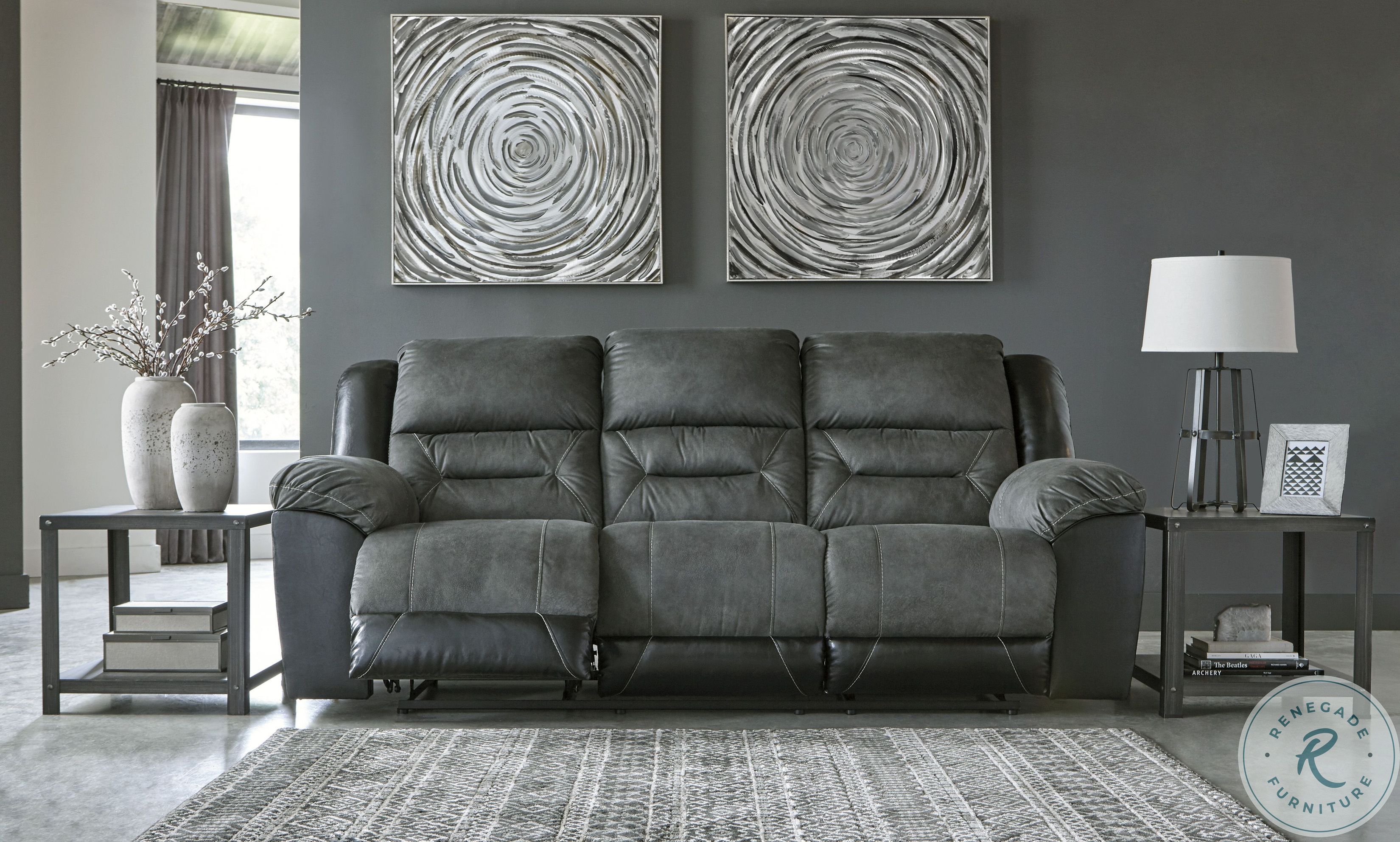 Earhart Slate Reclining Sofa 2910288