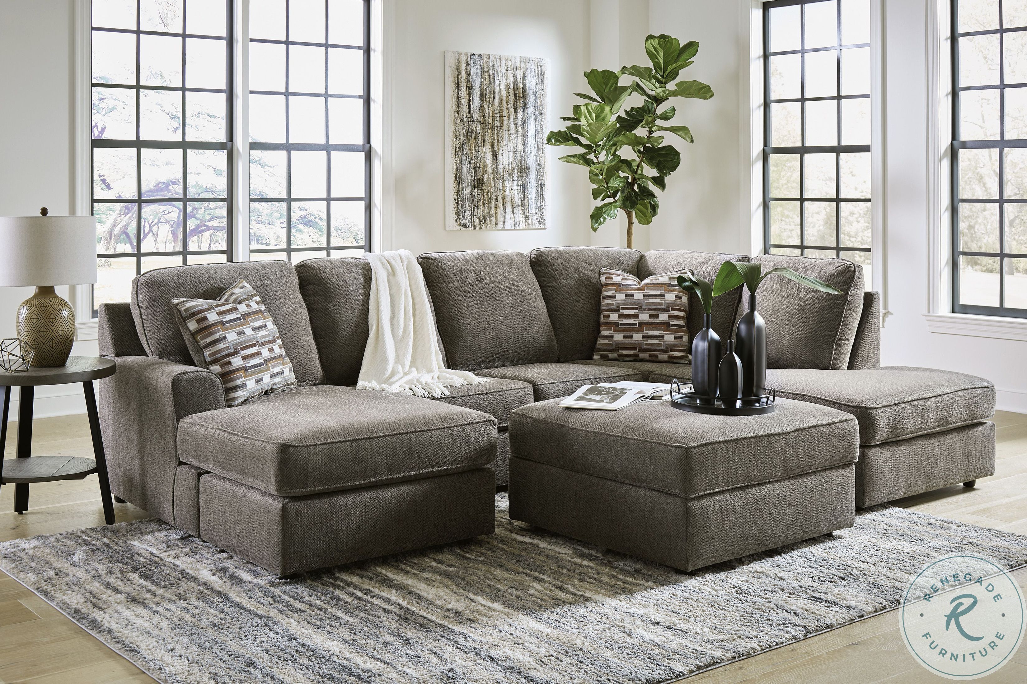 O'Phannon Putty 2-Piece RAF Sectional with Chaise From Ashley Furniture ...