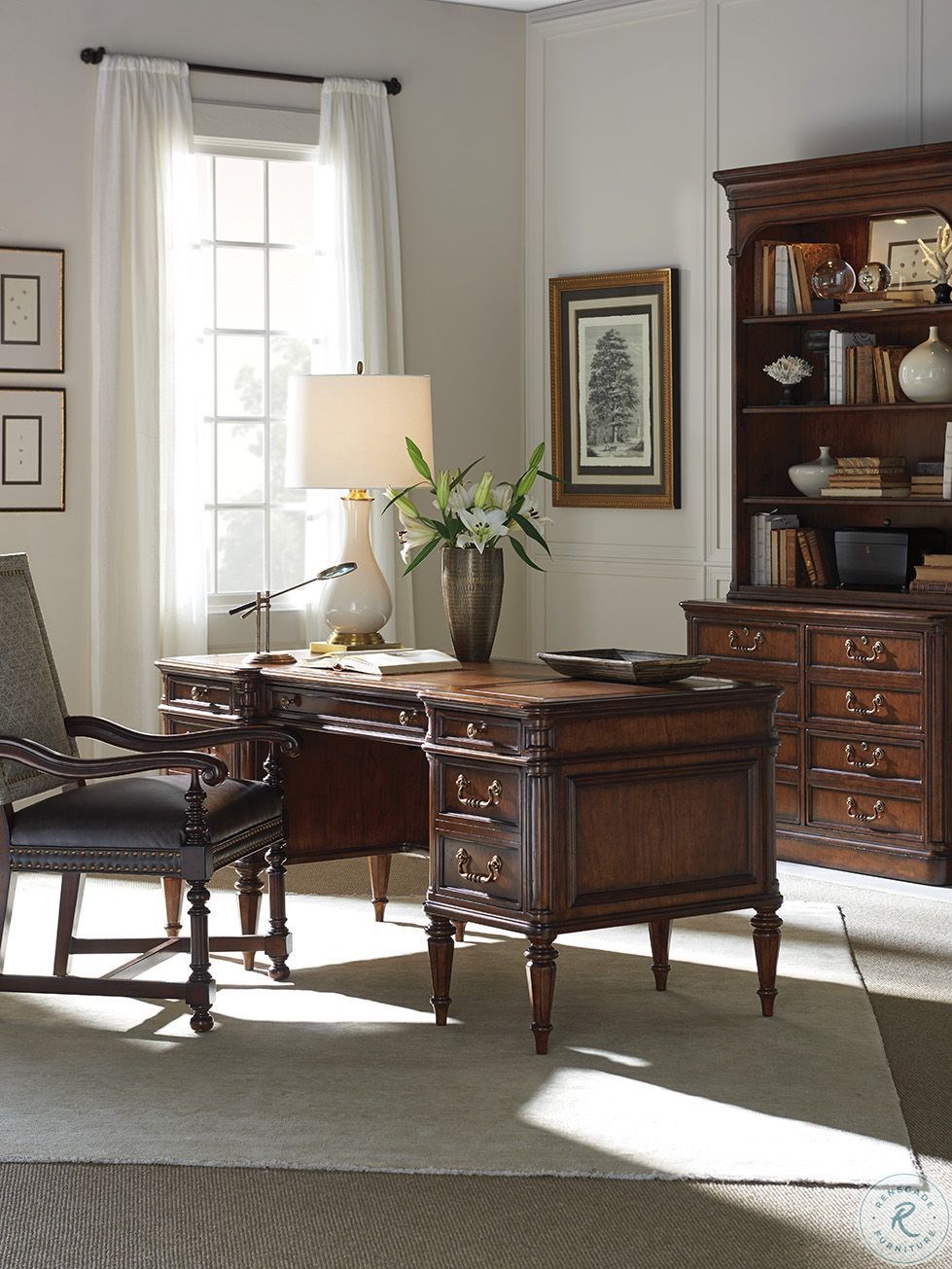 Richmond Hill Warm Chestnut Brown Wesley Home Office Set