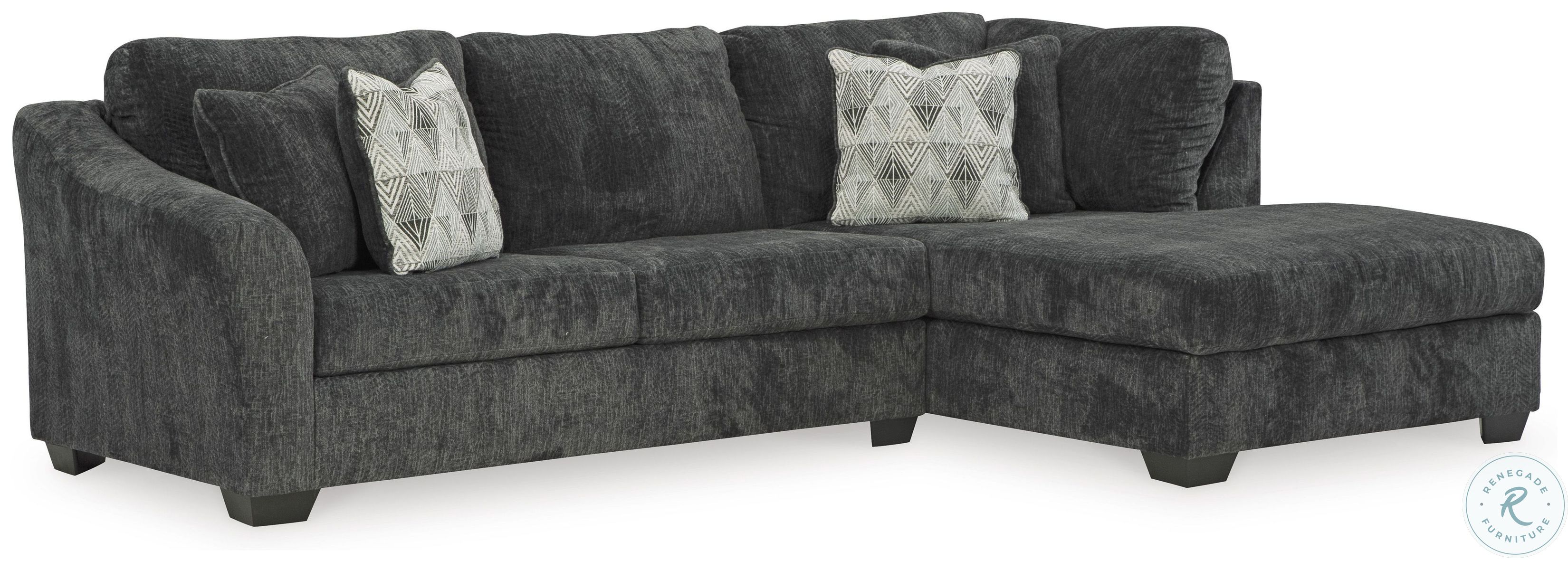 Biddeford Shadow 2 Piece RAF Chaise Sleeper Sectional From Ashley Furniture Coleman Furniture