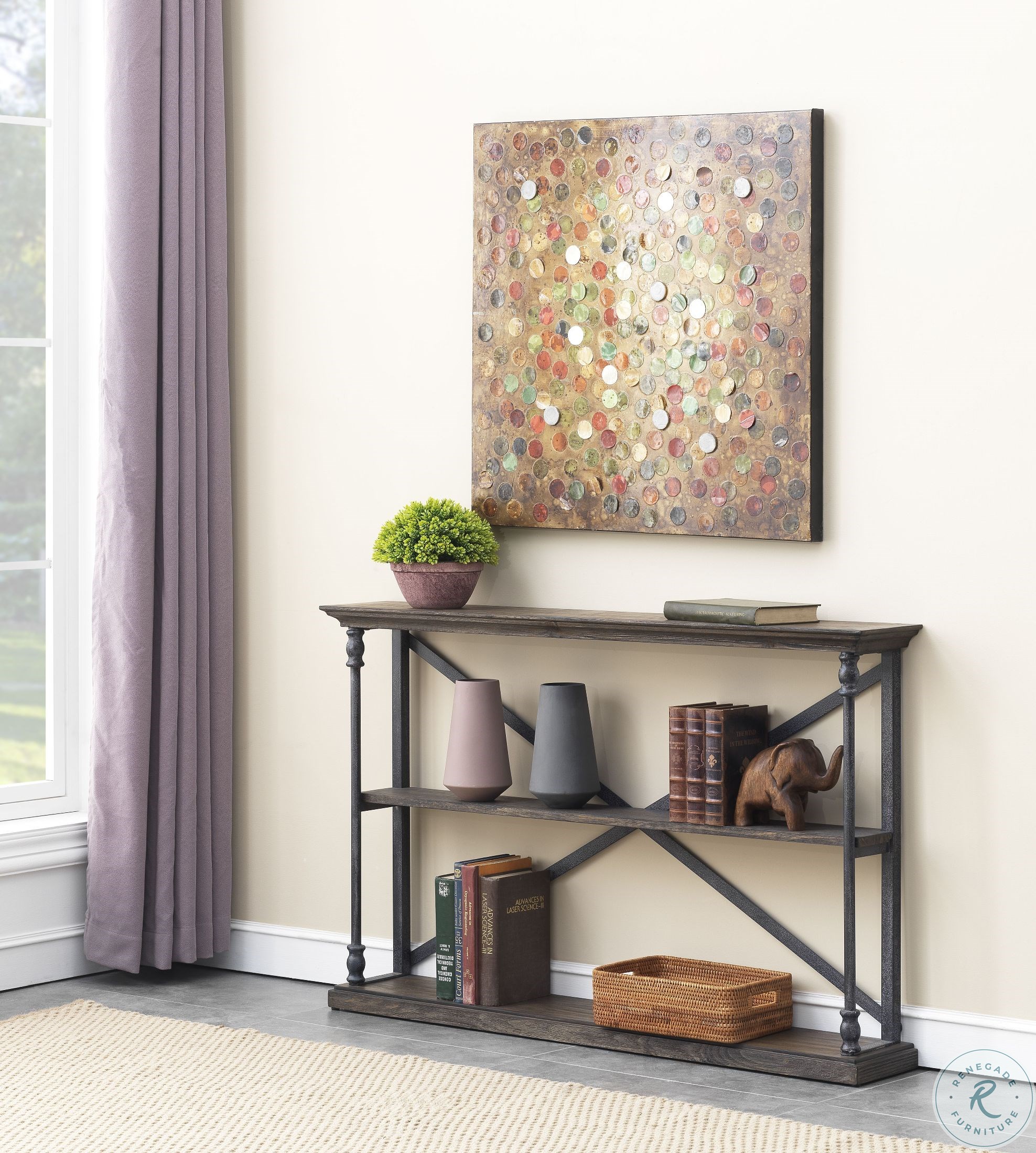 Corbin Medium Brown Console Table 36598