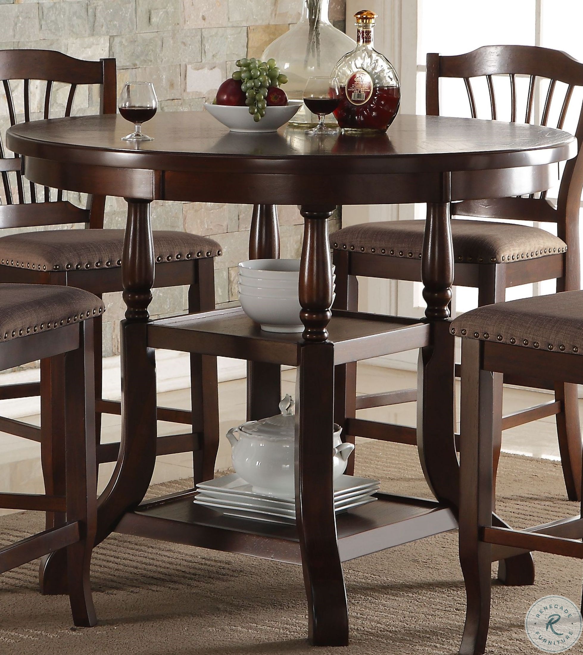 Bixby Espresso Round Counter Height Dining Table HomeGalleryStores bixby-espresso-round-counter-height-dining-table-homegallerystores