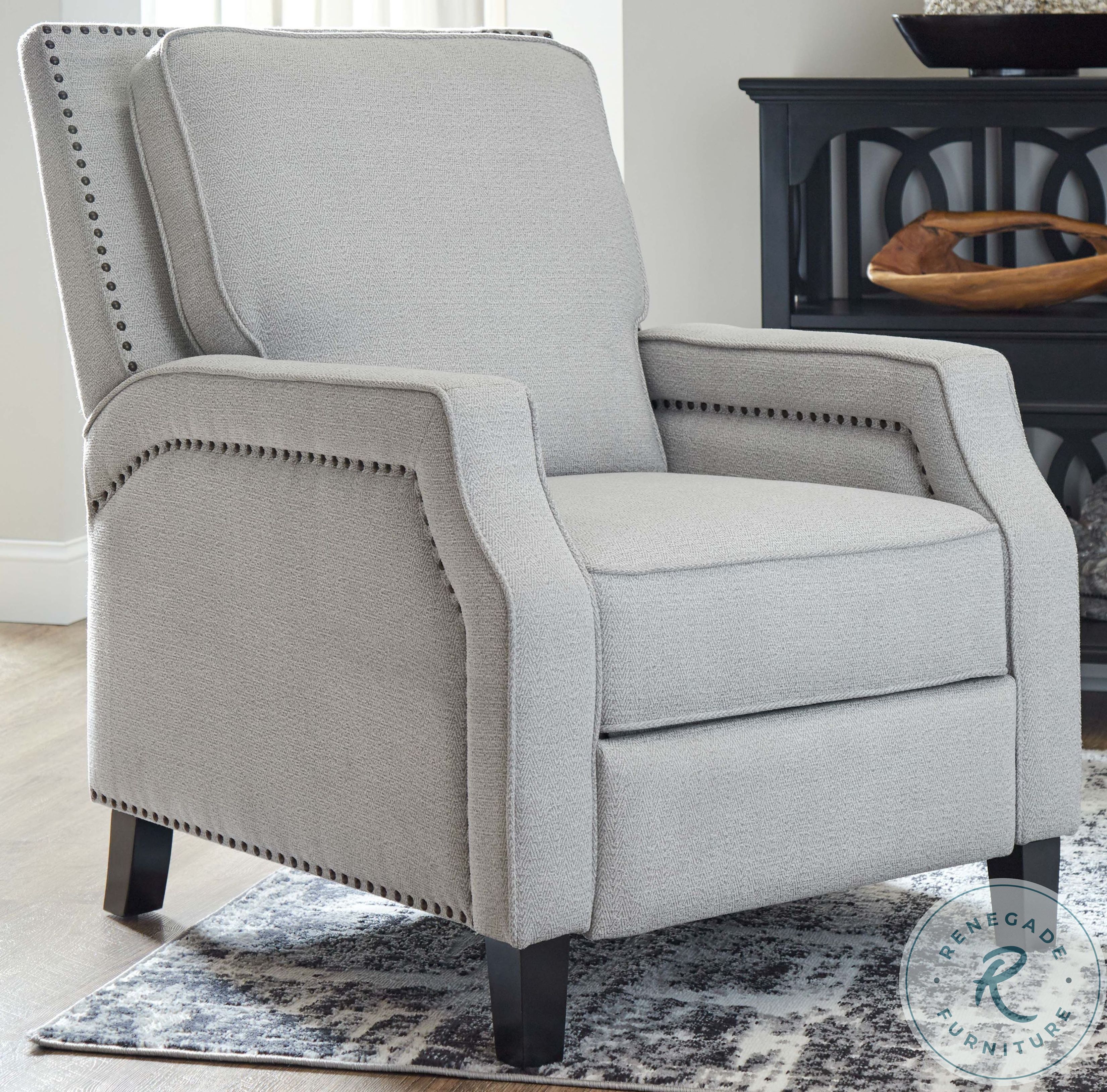 Portico Gray Push Back Recliner 400331501