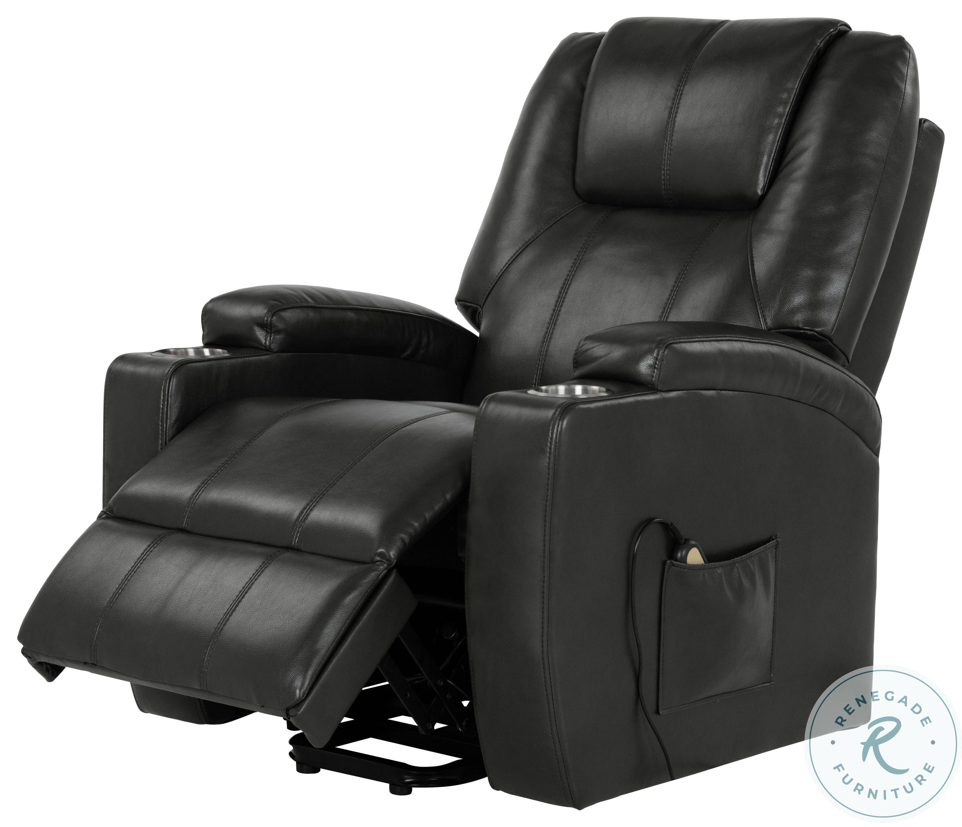 Phoenix Grey Heat and Massage Power Lift Chair