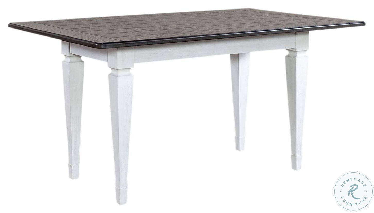Allyson Park Wirebrushed White Nook Leg Dining Table 