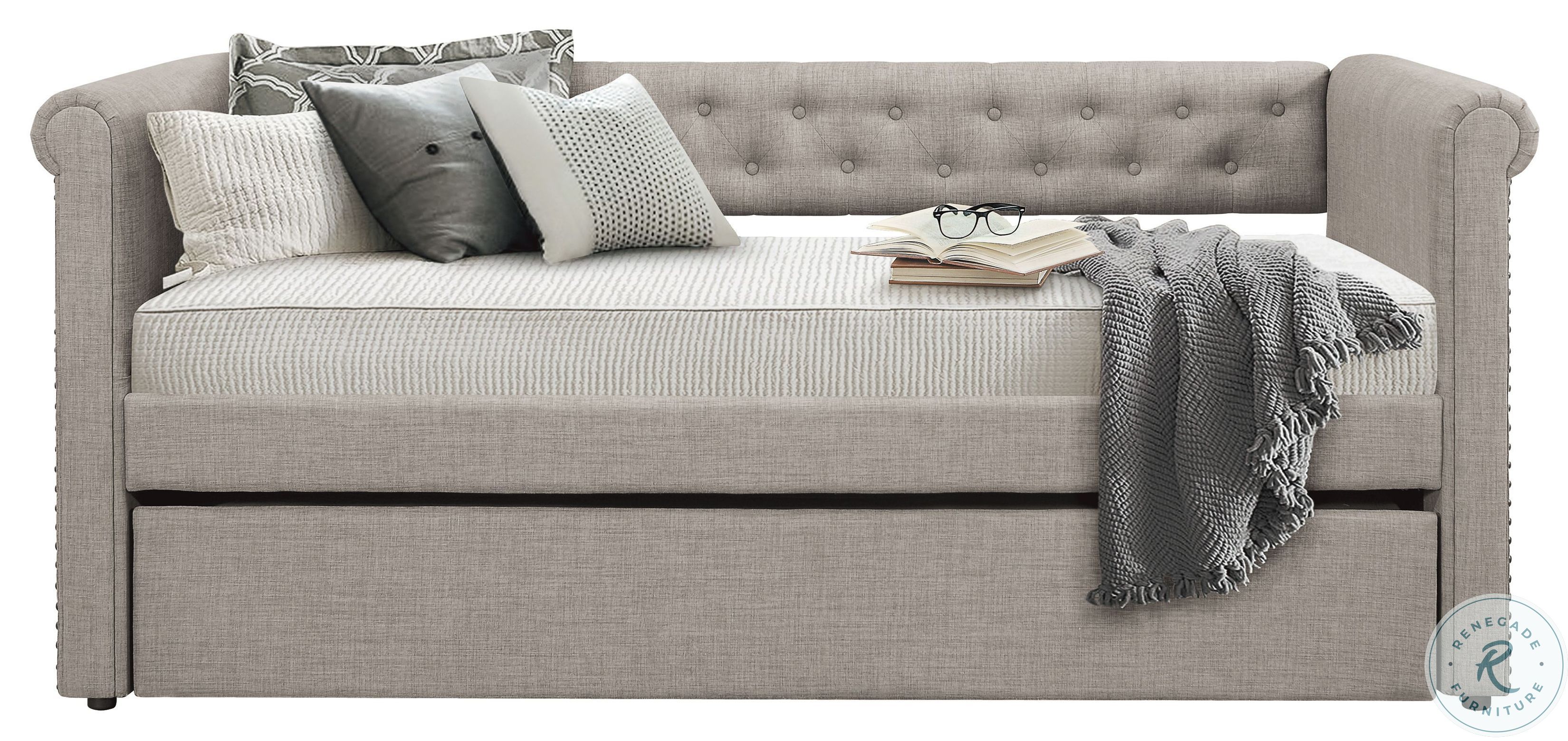 Edmund Grey Twin Daybed With Trundle 4970*